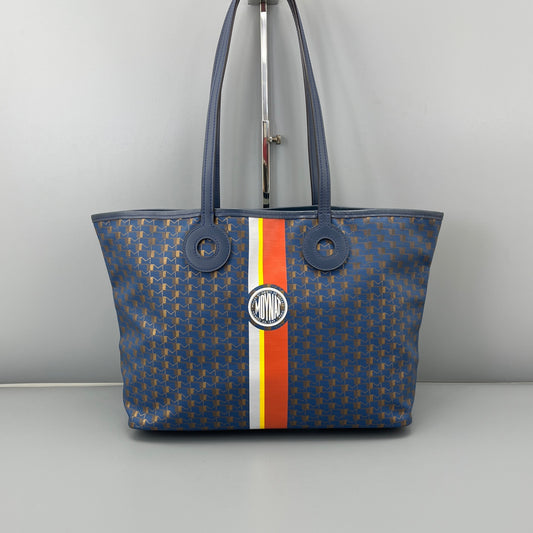 Moynat - Moynat M Monogram Tote - Coated canvas with leather trim - Blue - (Large)