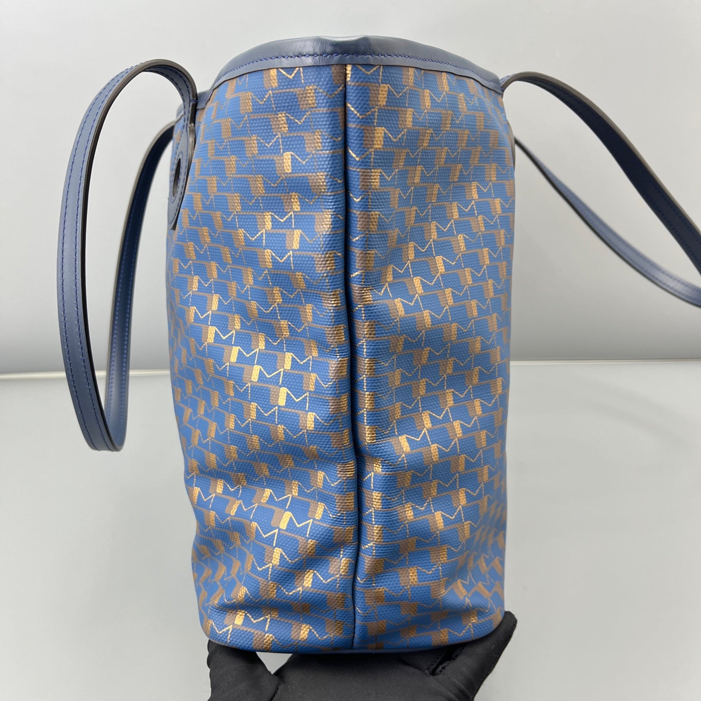 Moynat - Moynat M Monogram Tote - Coated canvas with leather trim - Blue - (Large)