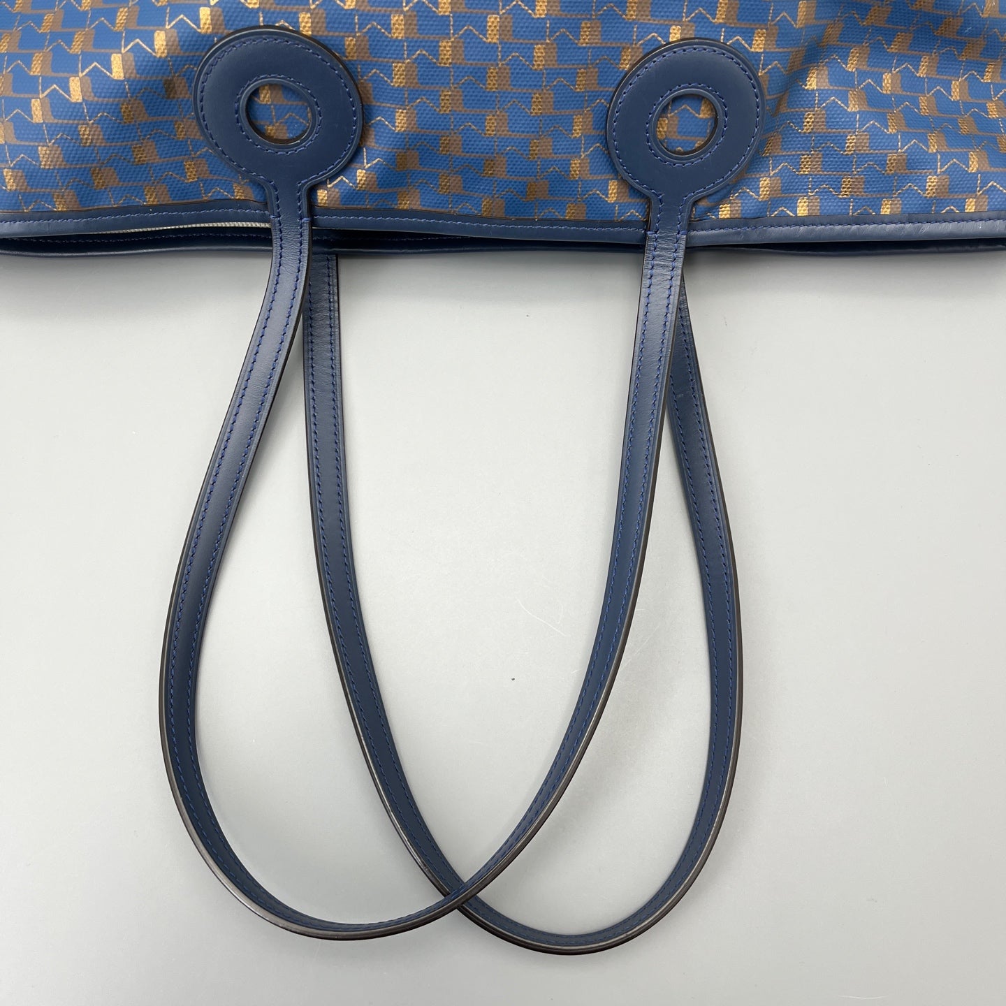 Moynat - Moynat M Monogram Tote - Coated canvas with leather trim - Blue - (Large)