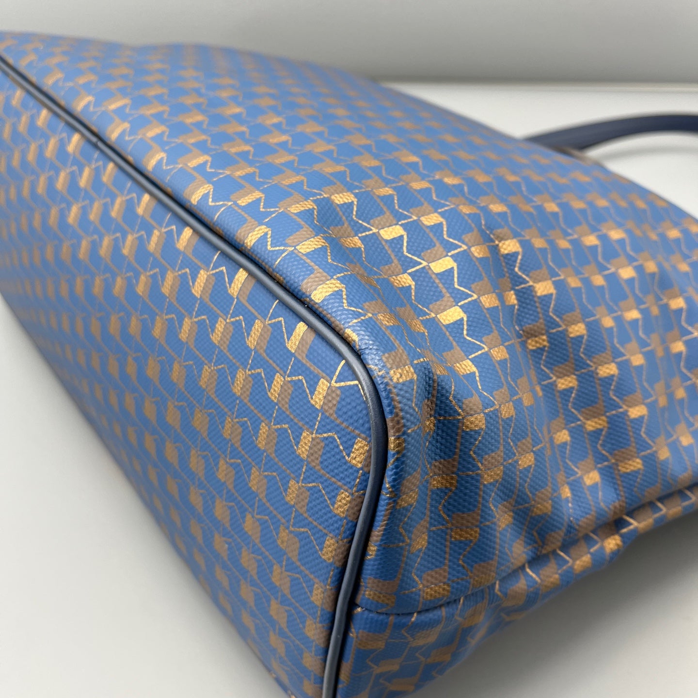 Moynat - Moynat M Monogram Tote - Coated canvas with leather trim - Blue - (Large)