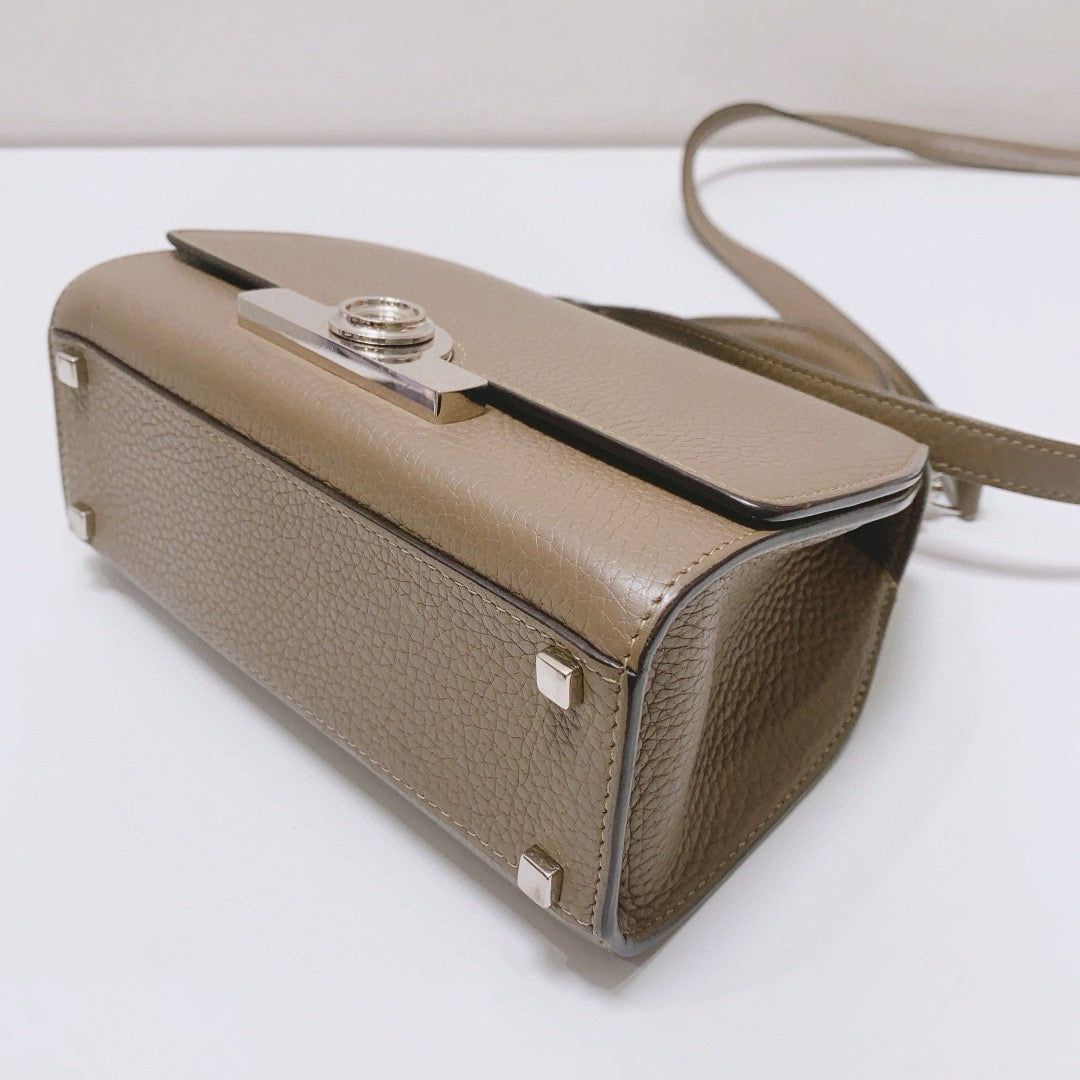 Moynat - Rejane - Cowhide leather - Elephant Grey with Silver-Tone Hardware - (small)