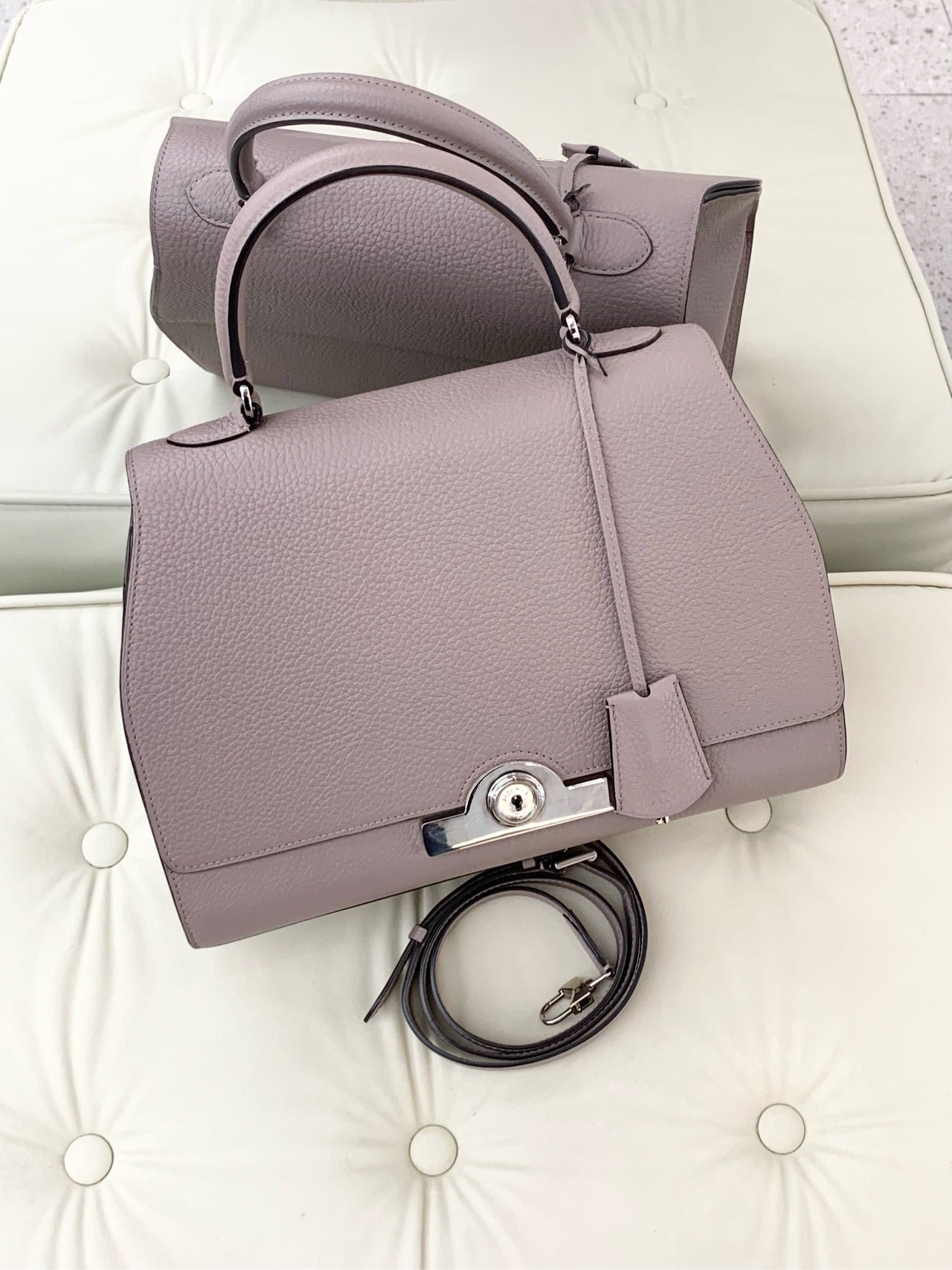 Moynat - Rejane - Leather - Grey - (large)
