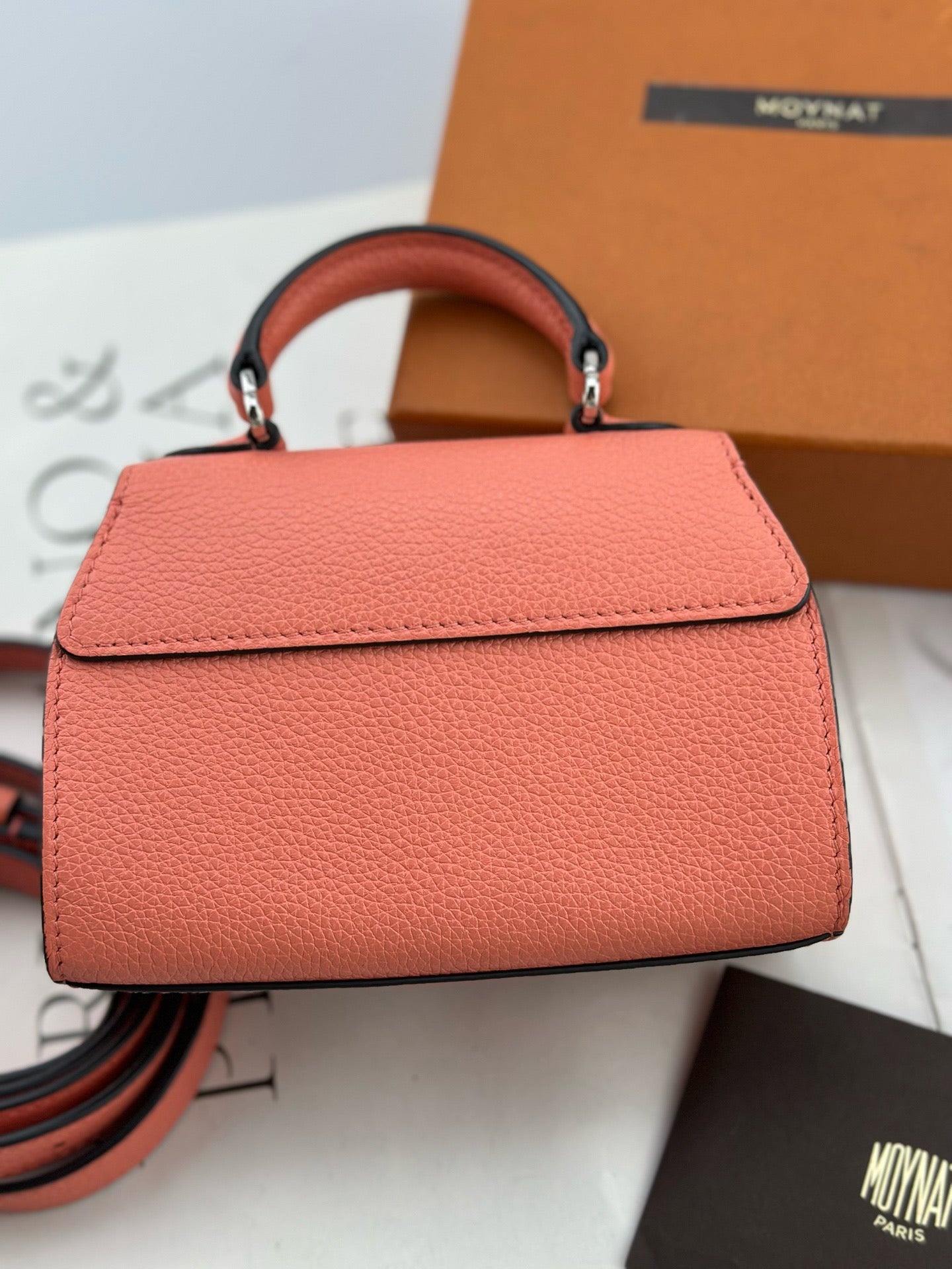 Moynat - Rejane Nano - Grained cowhide leather - Lobster Pink - (mini)