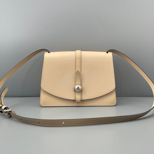 Moynat - Triangle Box Bag - Grained leather - Beige - (Small)