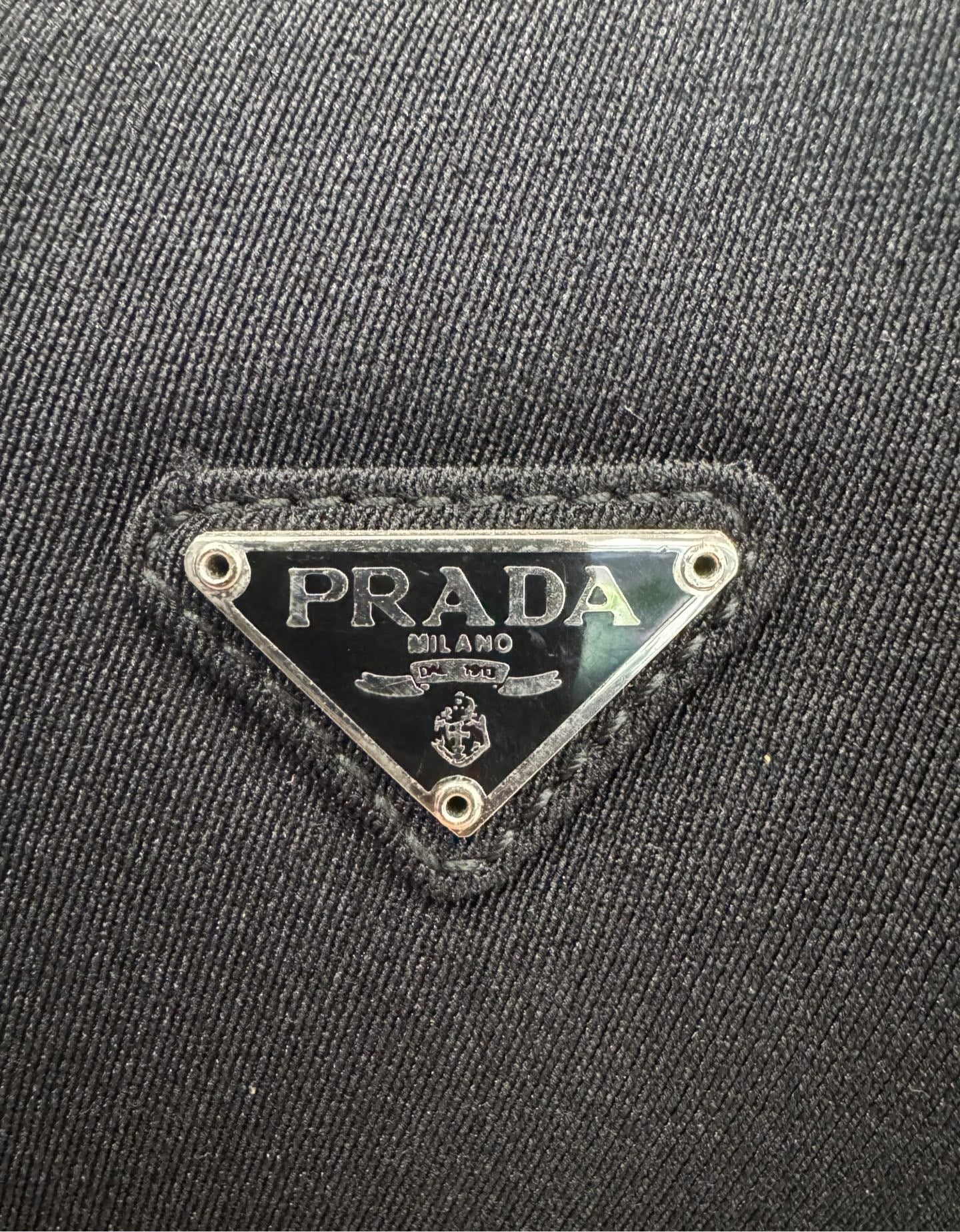 Prada - Akrilic Chain Shoulder Bag - Cloth - Black - (Small)