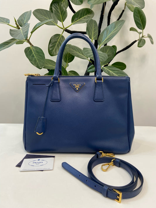 Prada - Bauletto - Leather - Blue - (large)