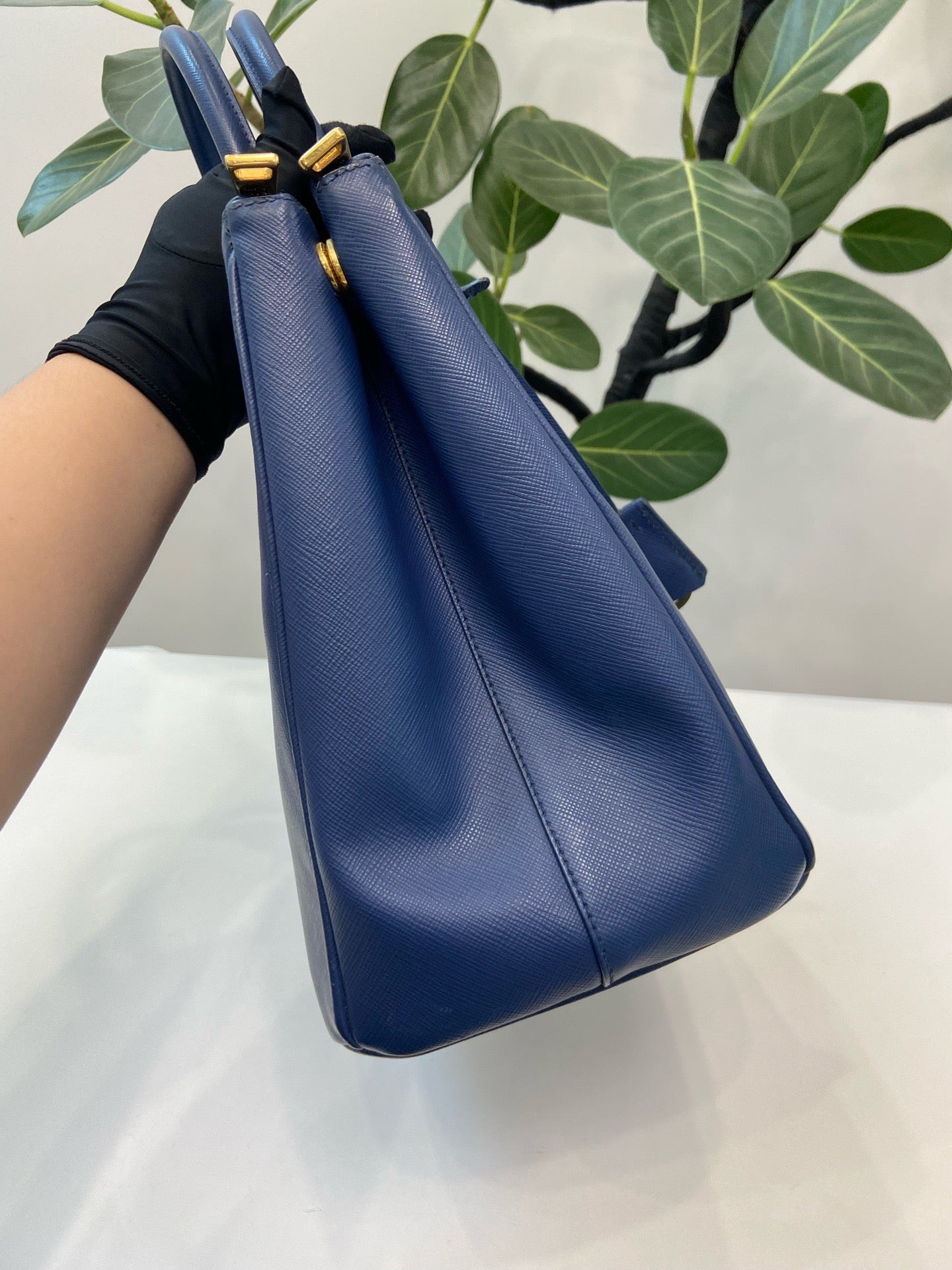 Prada - Bauletto - Leather - Blue - (large)