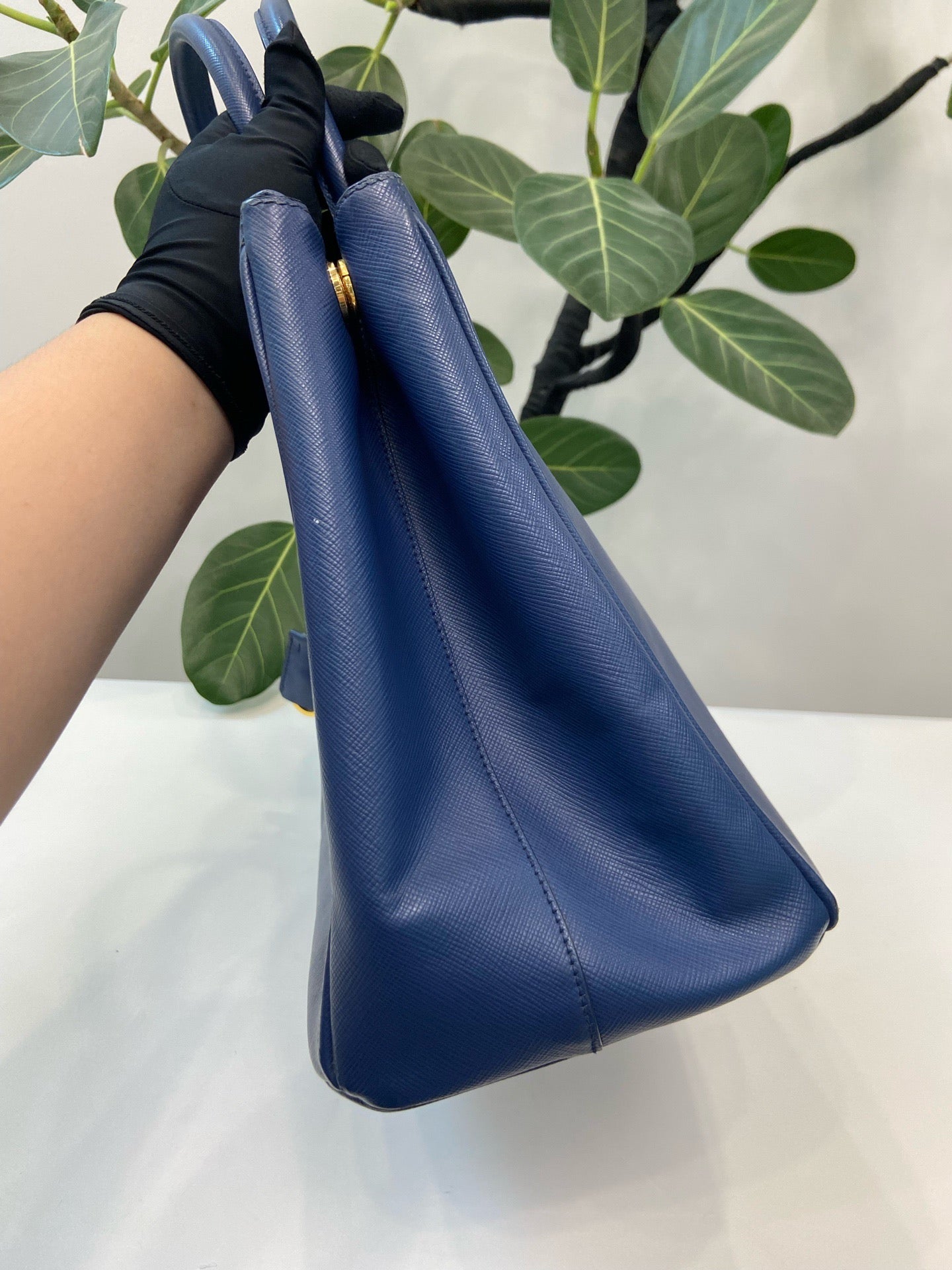 Prada - Bauletto - Leather - Blue - (large)