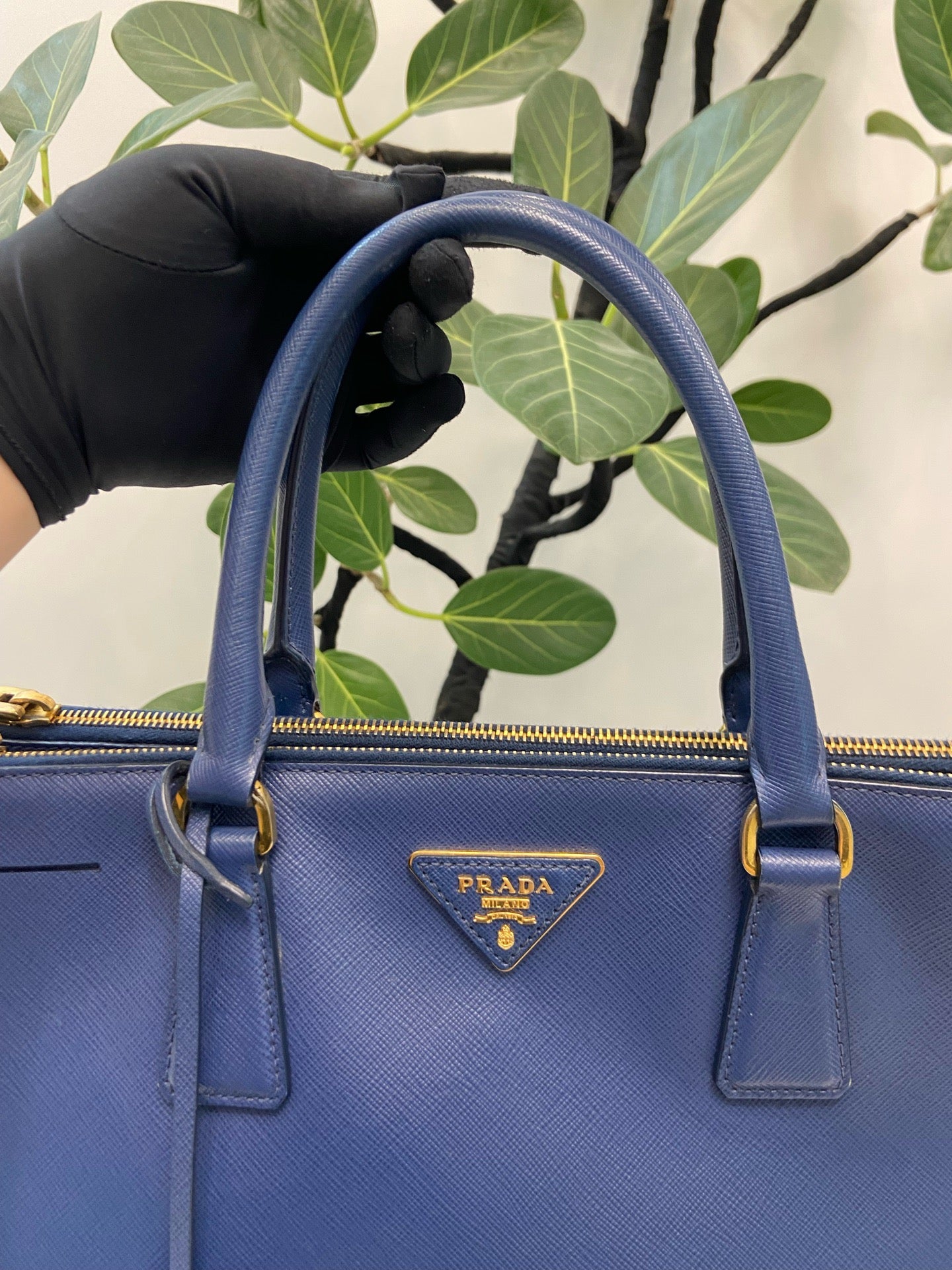 Prada - Bauletto - Leather - Blue - (large)