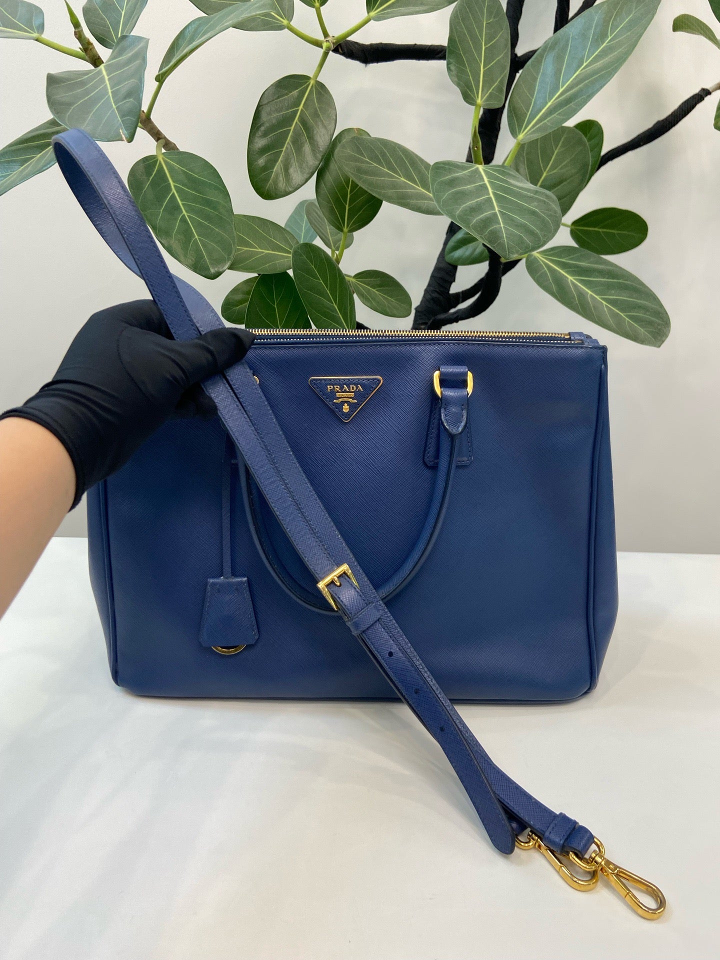 Prada - Bauletto - Leather - Blue - (large)