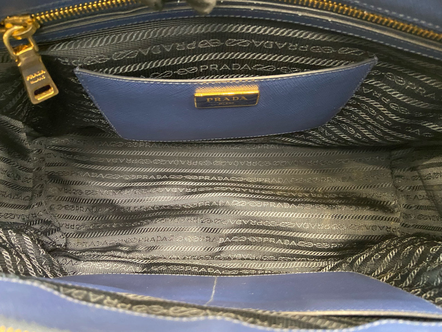 Prada - Bauletto - Leather - Blue - (large)