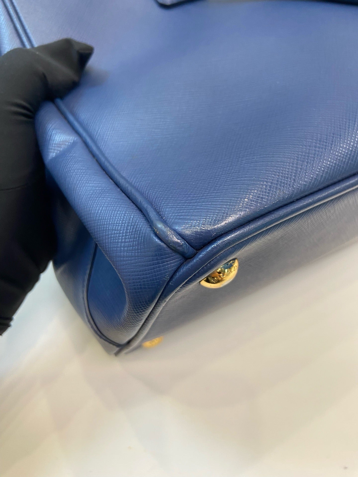 Prada - Bauletto - Leather - Blue - (large)