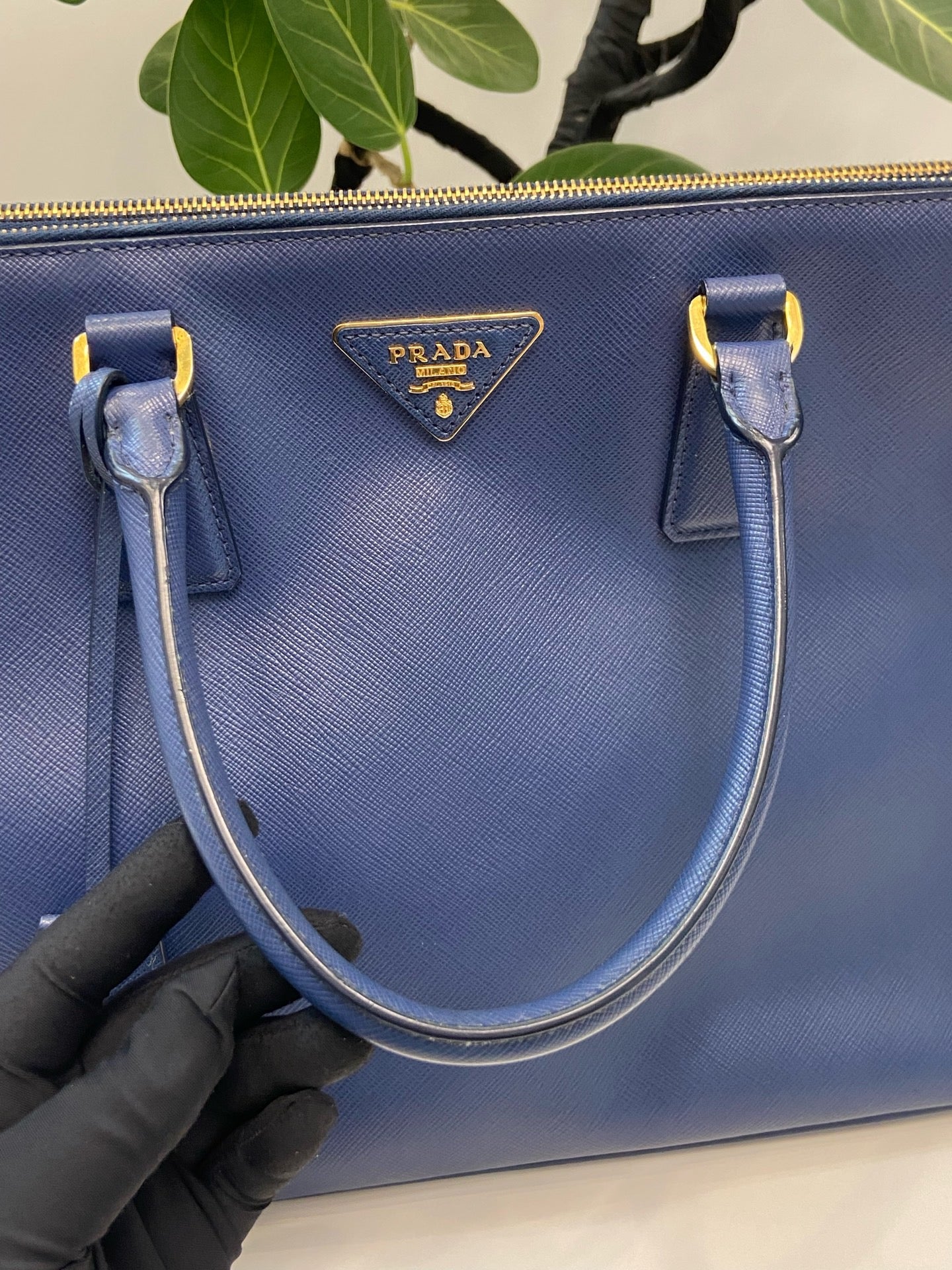 Prada - Bauletto - Leather - Blue - (large)