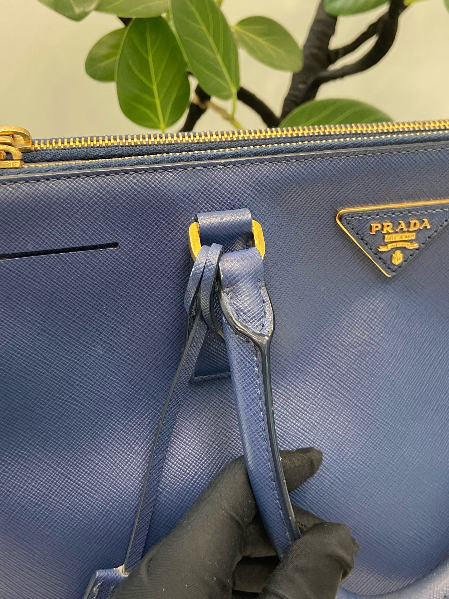 Prada - Bauletto - Leather - Blue - (large)