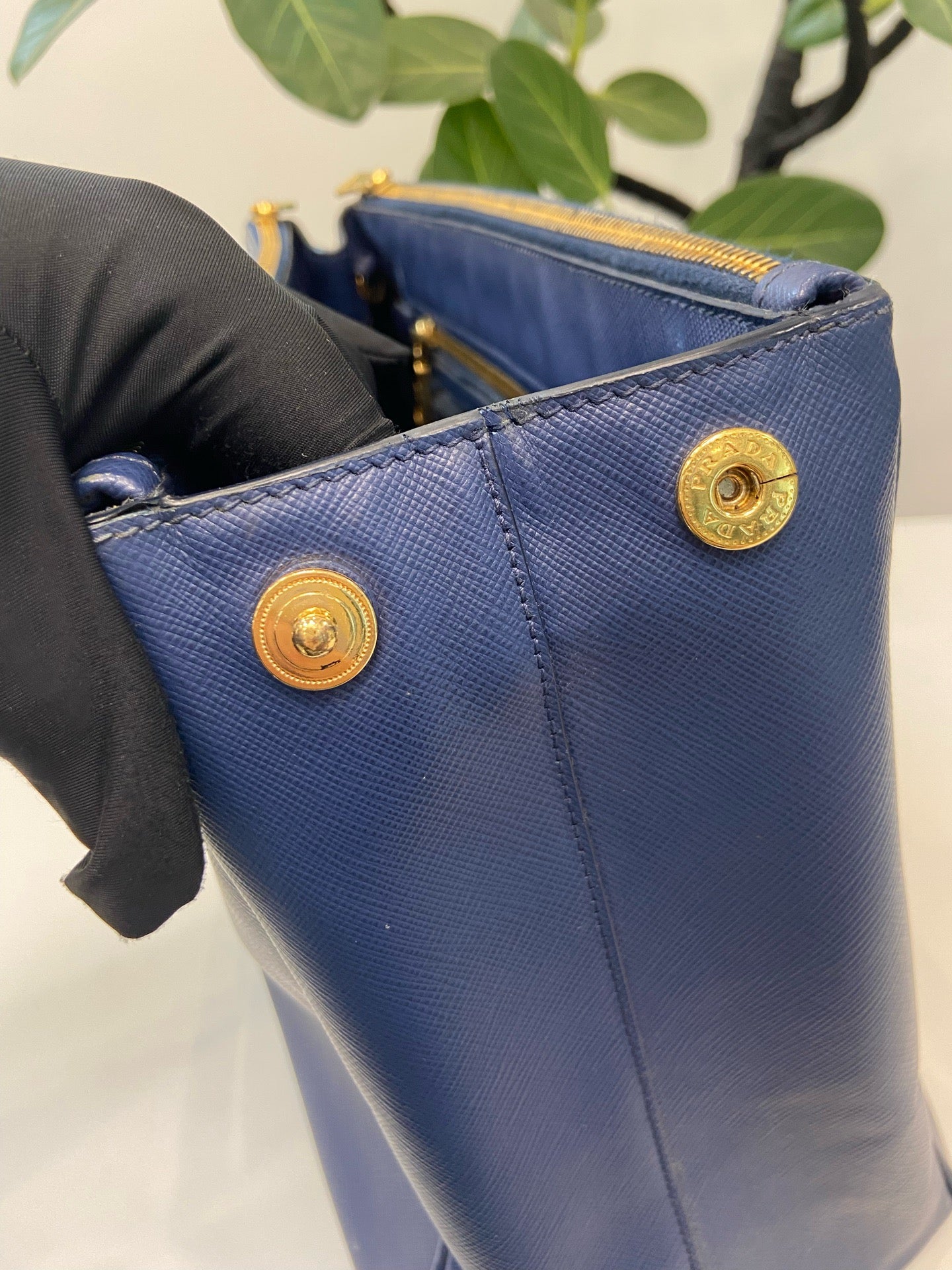 Prada - Bauletto - Leather - Blue - (large)