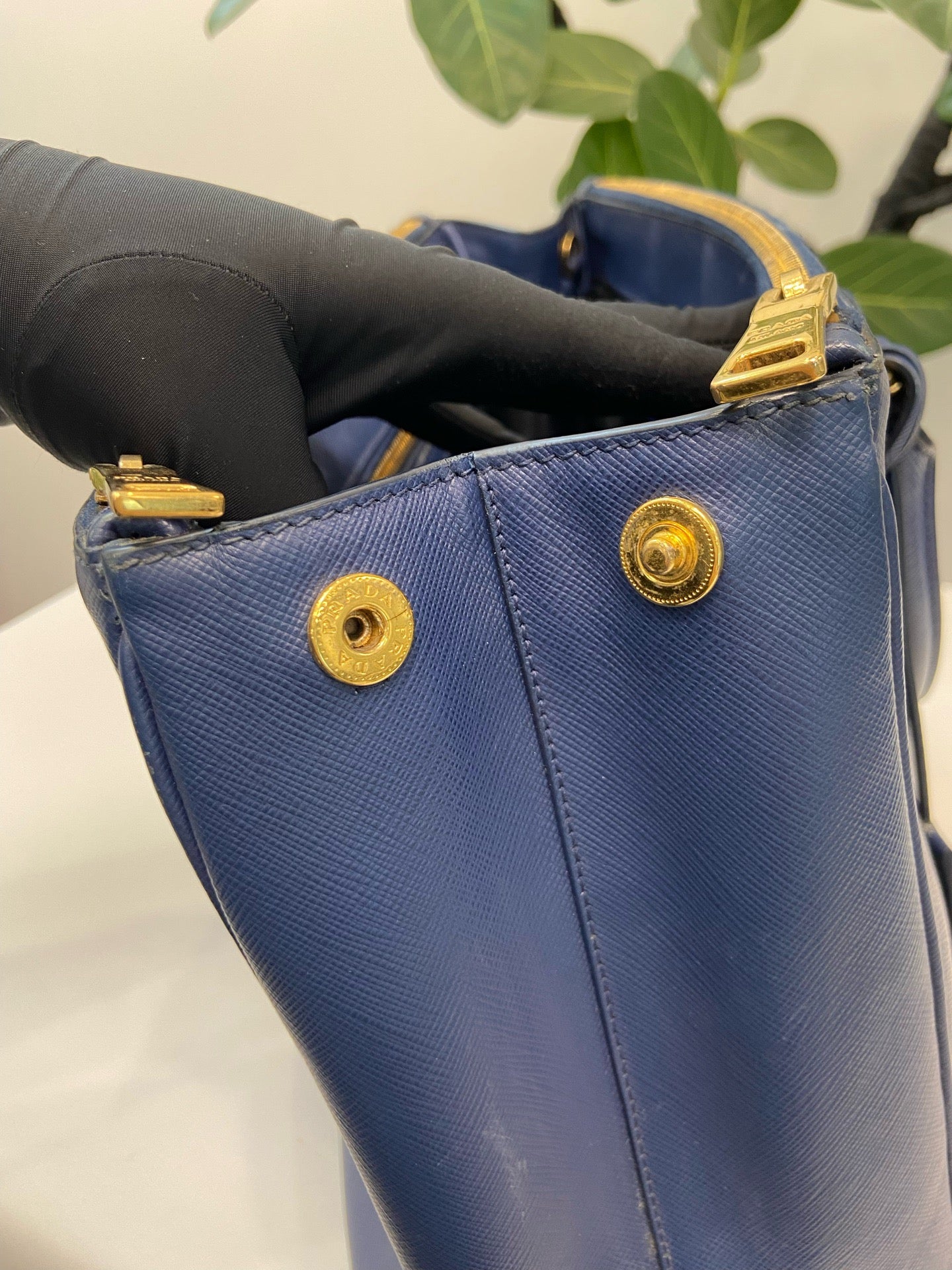 Prada - Bauletto - Leather - Blue - (large)