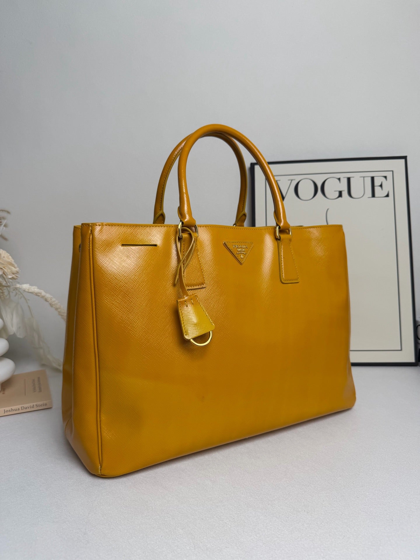 Prada - BN1801 - Leather - Yellow - (Large)