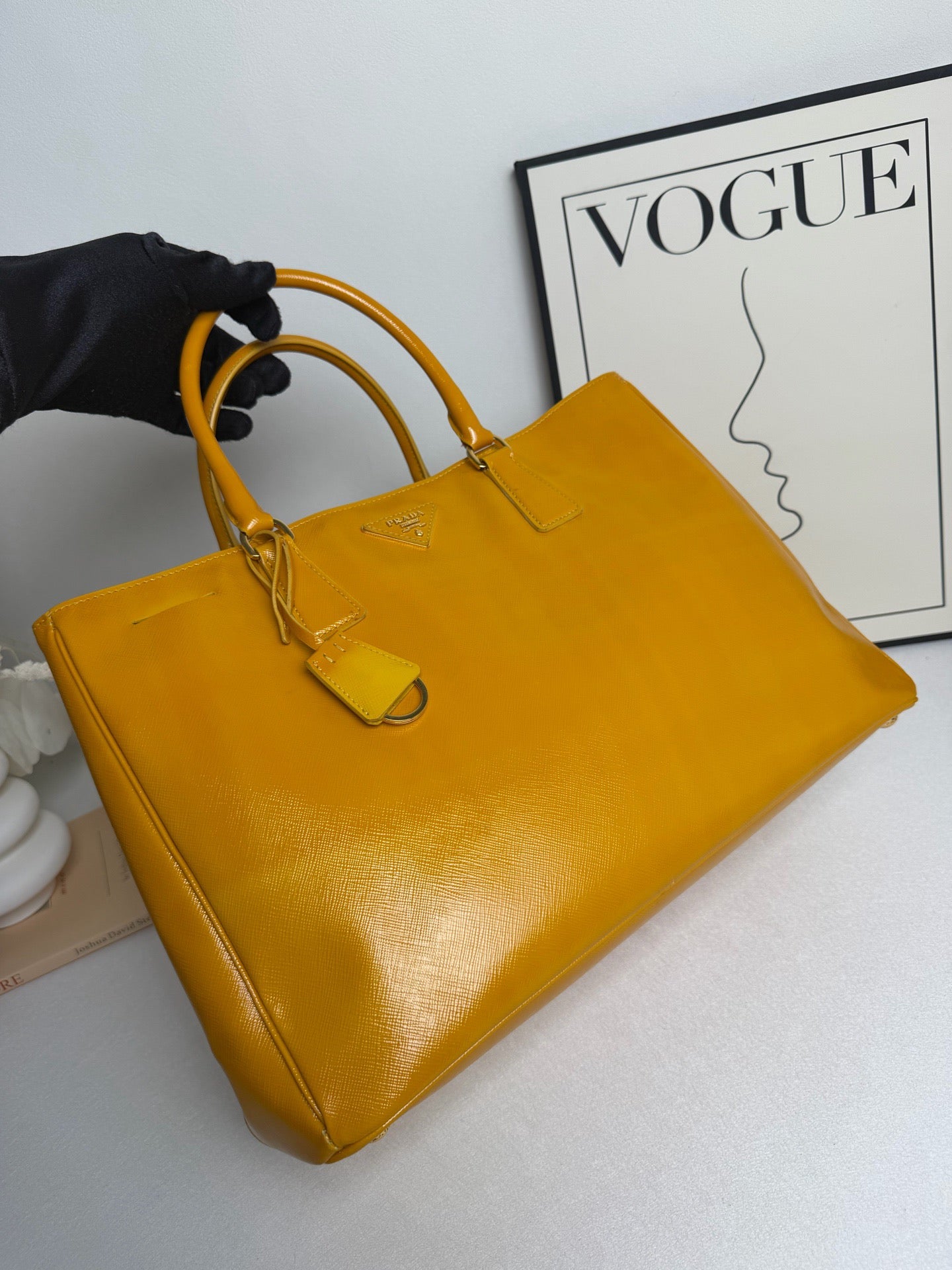 Prada - BN1801 - Leather - Yellow - (Large)