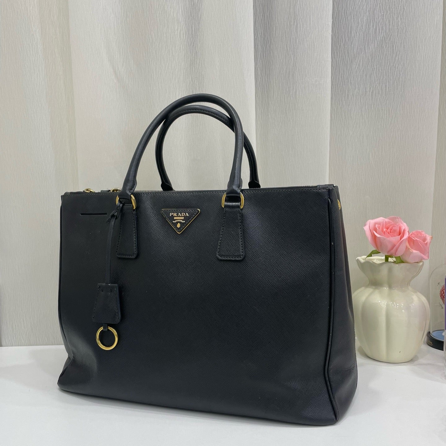 Prada - BN2674 - Leather - Black - (large)