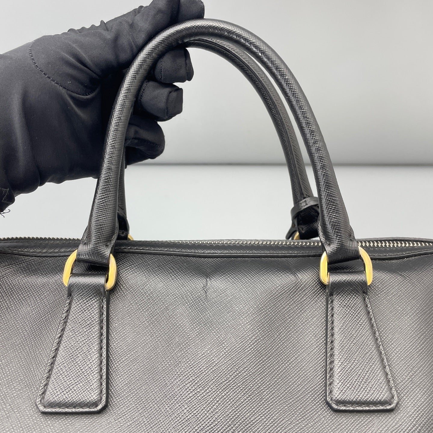 Prada - Boston Bag - Leather - Black - (medium)