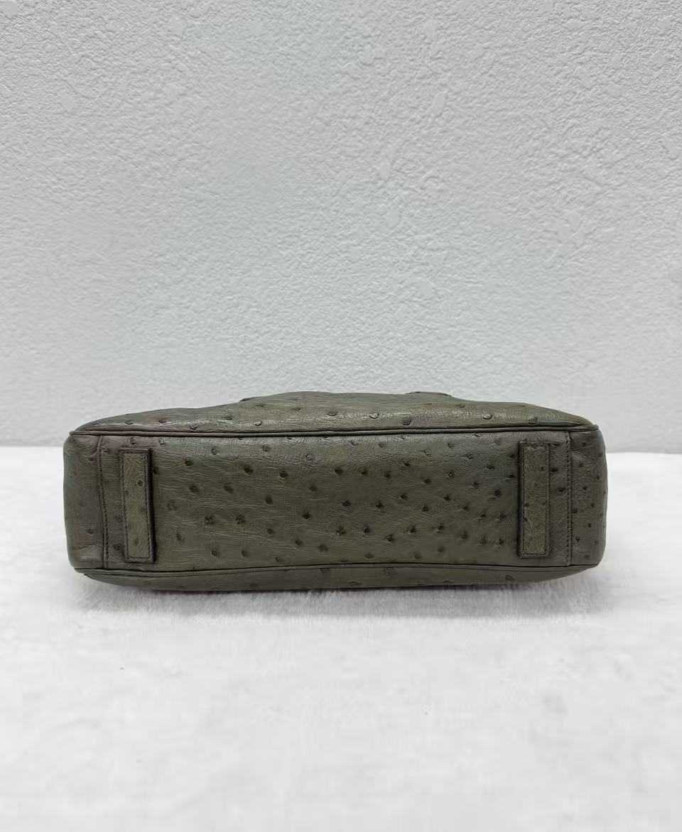 Prada - Briefcase - Ostrich leather - Green - (Large)
