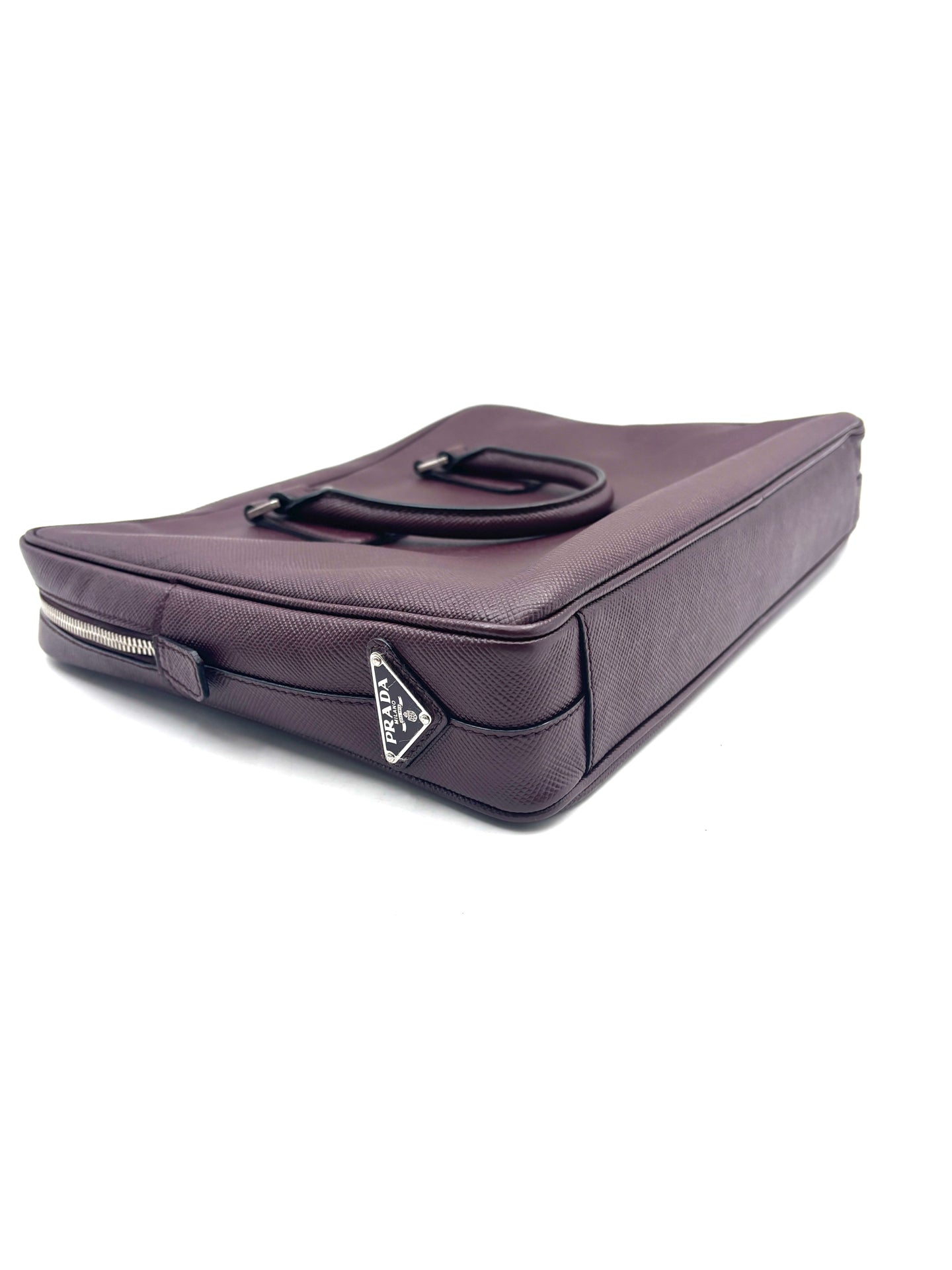 Prada - Briefcase - Saffiano Leather - Burgundy - (Large)