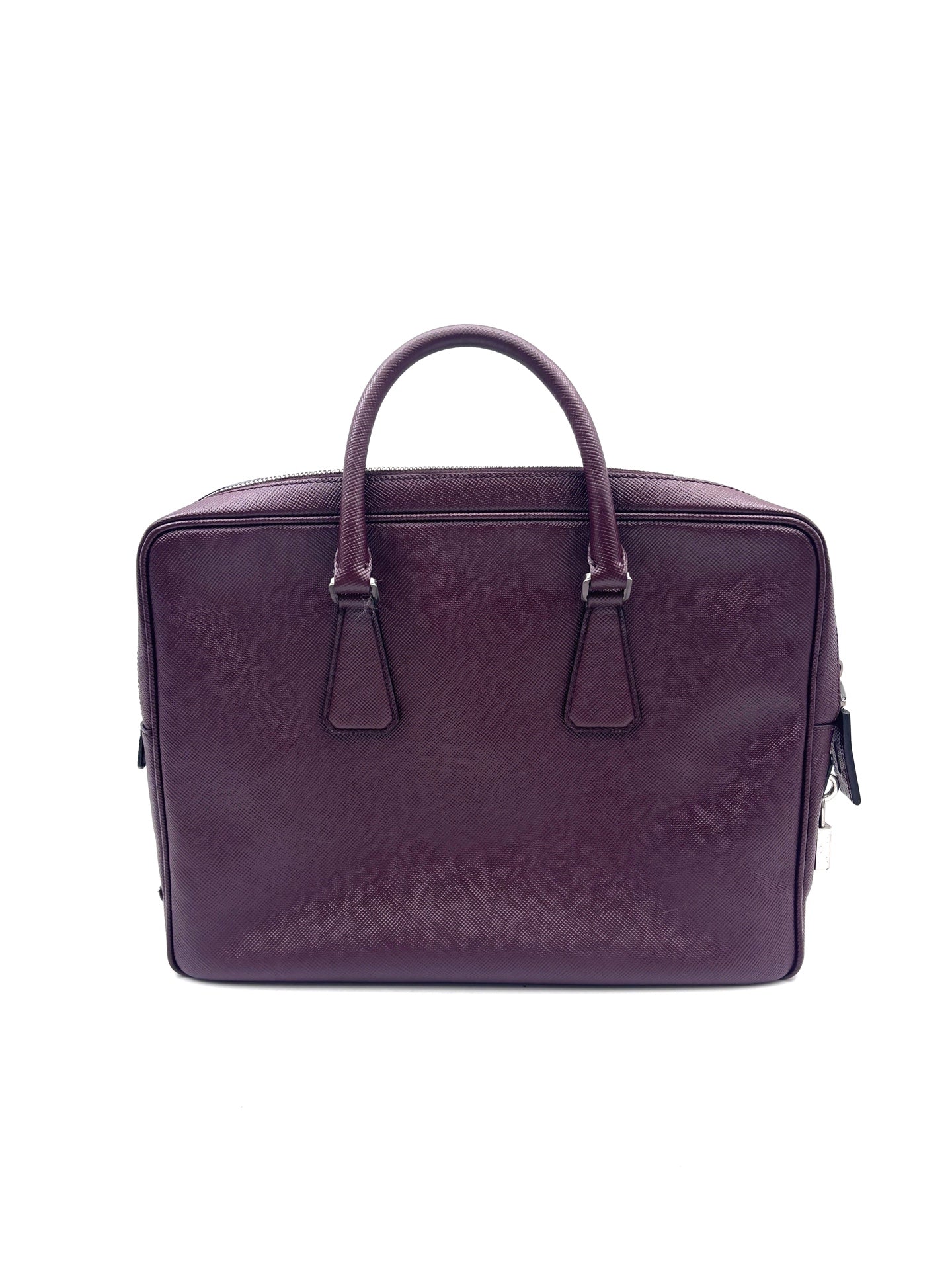 Prada - Briefcase - Saffiano Leather - Burgundy - (Large)