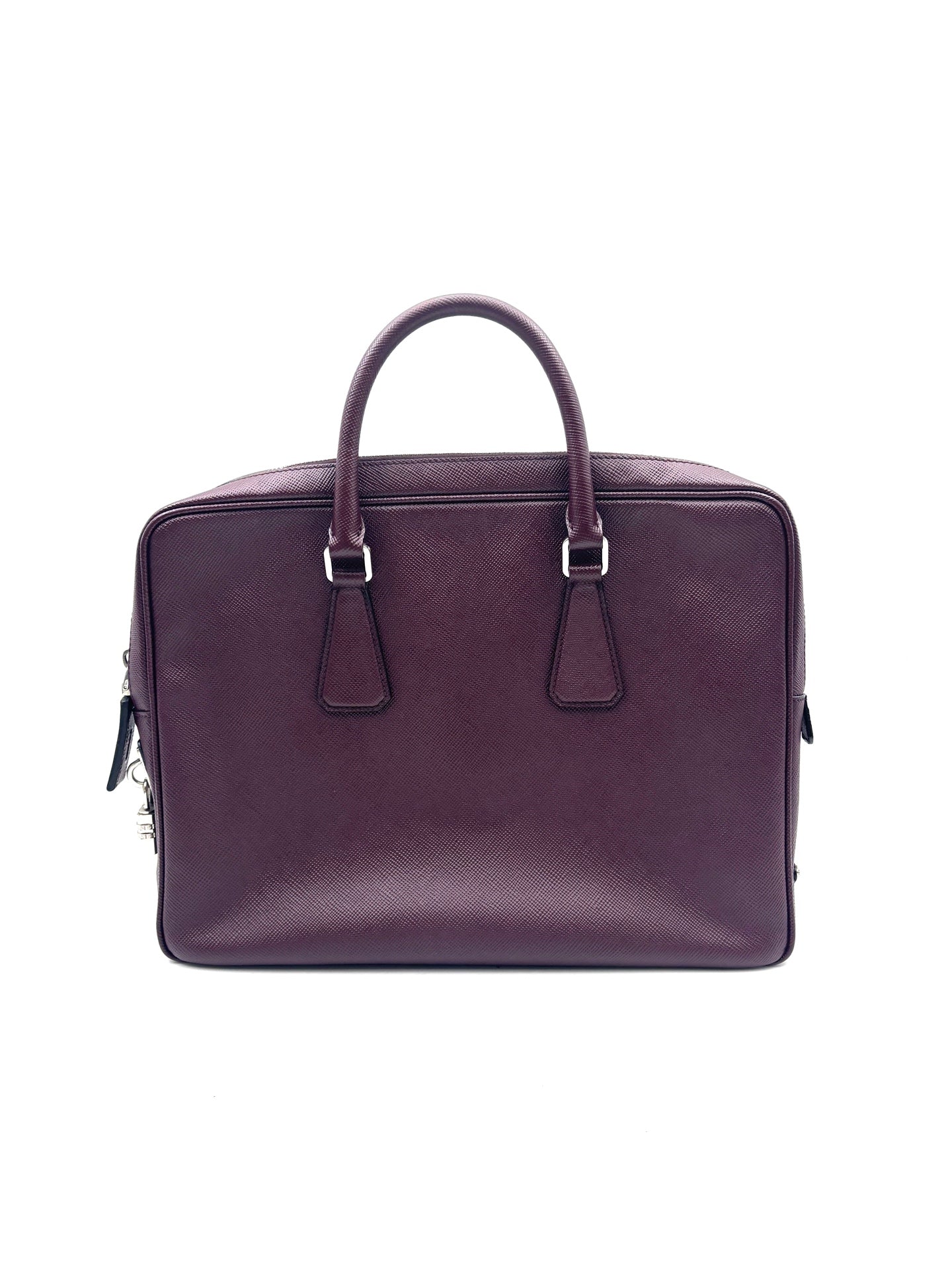 Prada - Briefcase - Saffiano Leather - Burgundy - (Large)