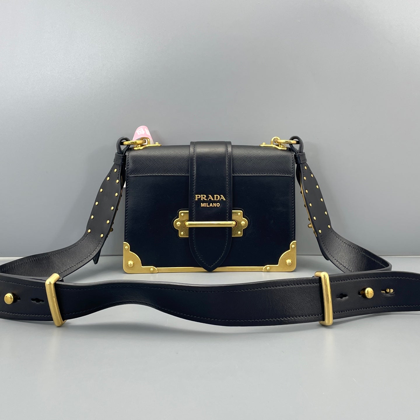 Prada - Cahier Bag - Leather - Black - (Small)