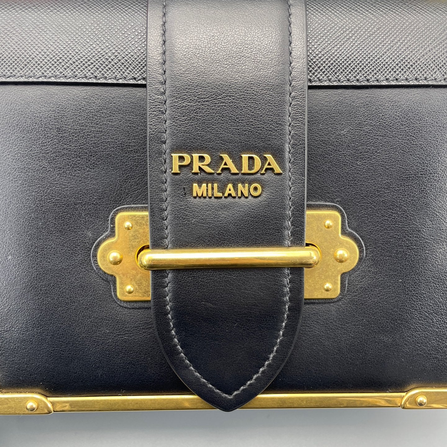 Prada - Cahier Bag - Leather - Black - (Small)