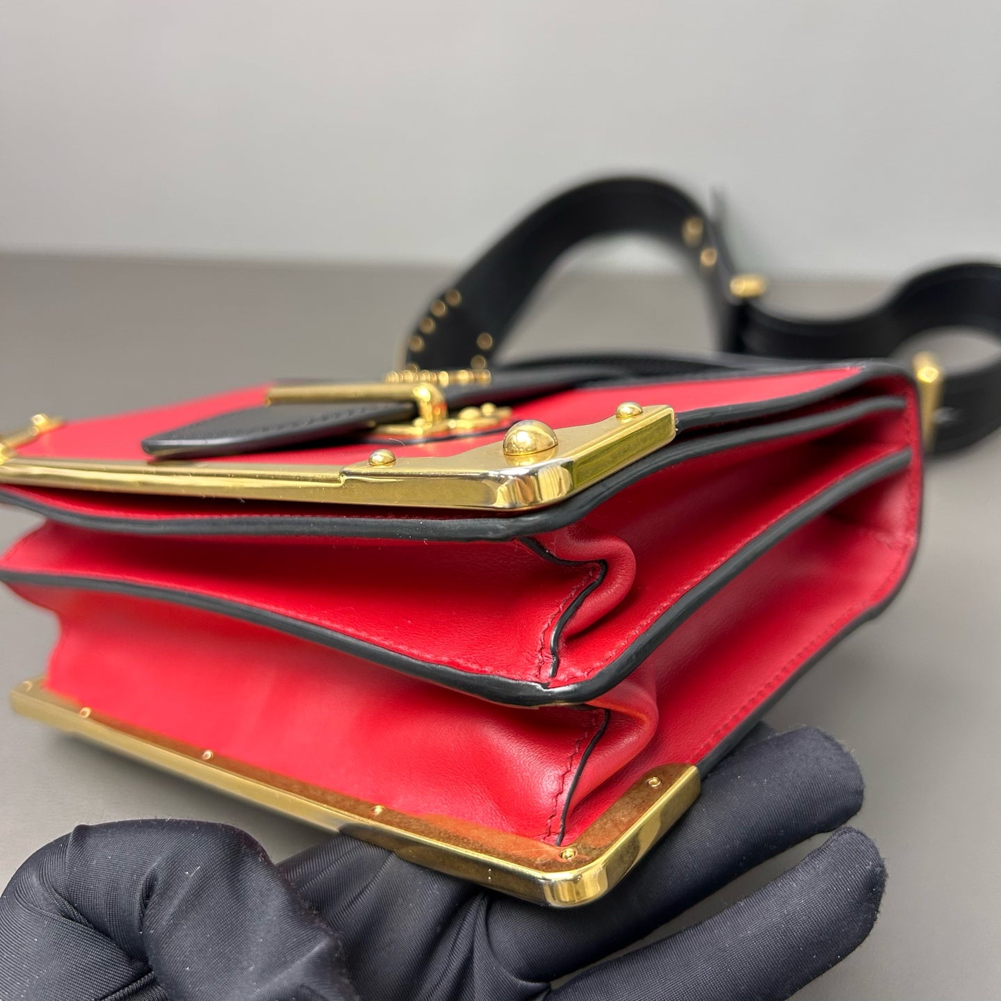 Prada - Cahier - Cowhide leather - Red, Black - (Medium)