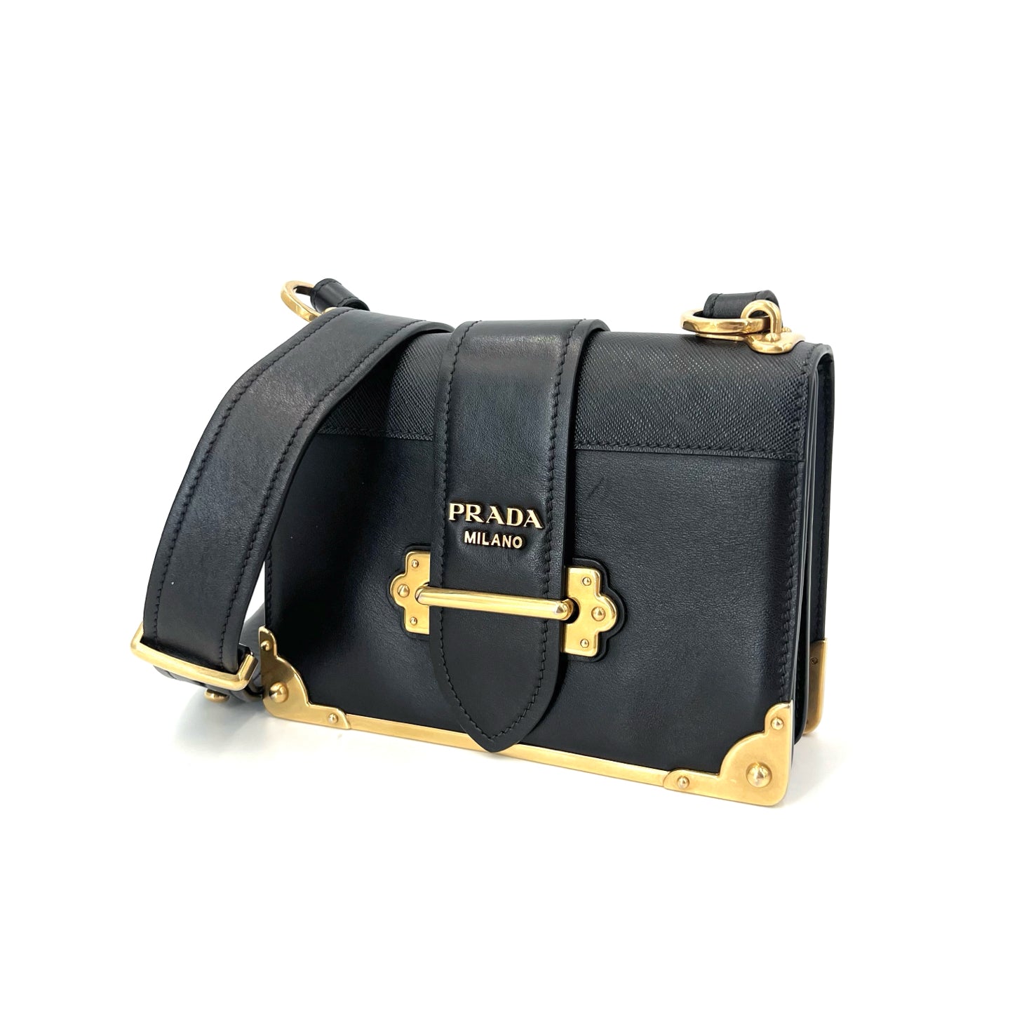 Prada - Cahier - Leather - Black - (small)