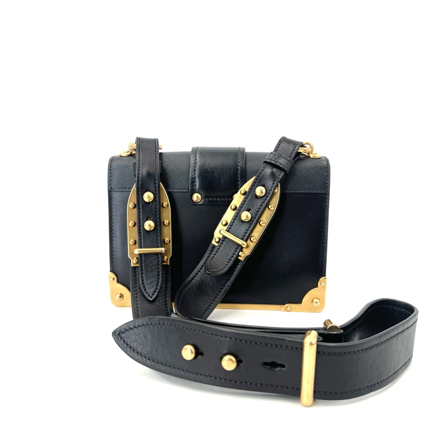 Prada - Cahier - Leather - Black - (small)