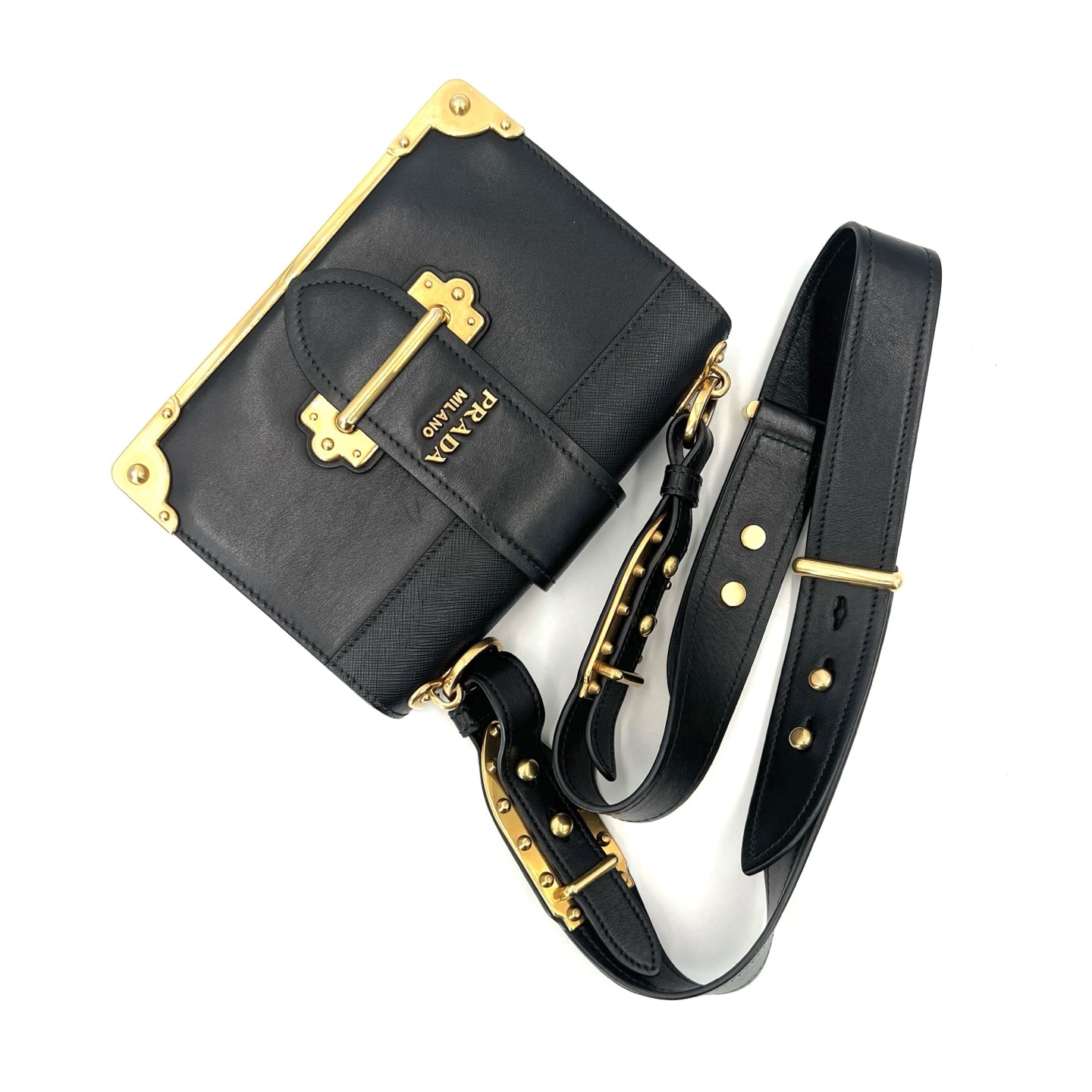 Prada - Cahier - Leather - Black - (small)