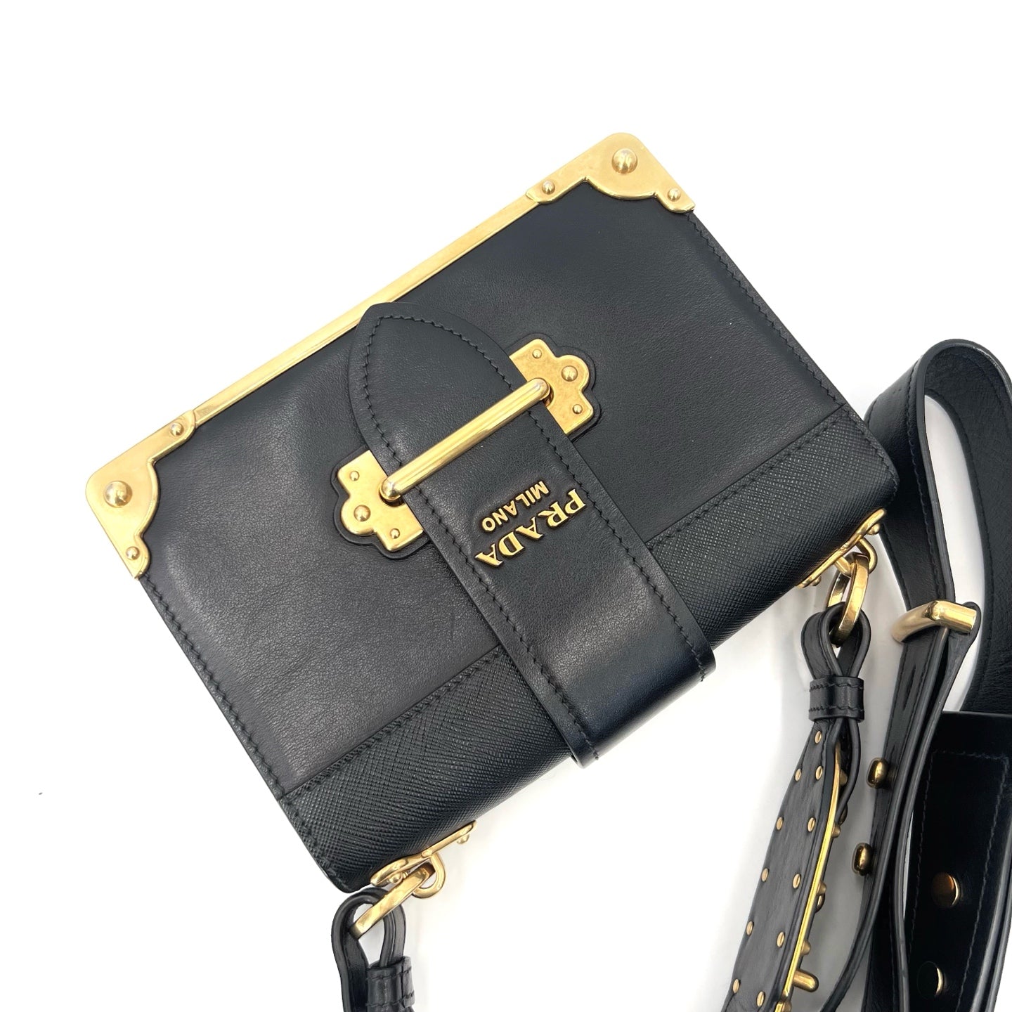 Prada - Cahier - Leather - Black - (small)