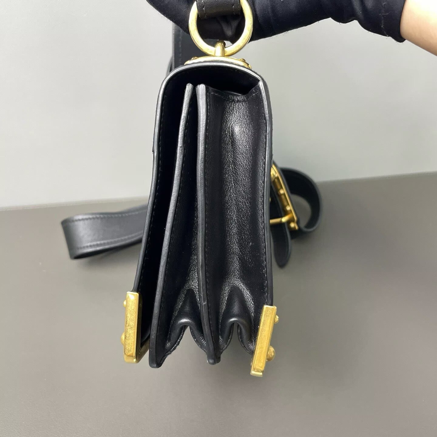 Prada - Cahier - Leather - Black with Gold-Tone Hardware - (mini)