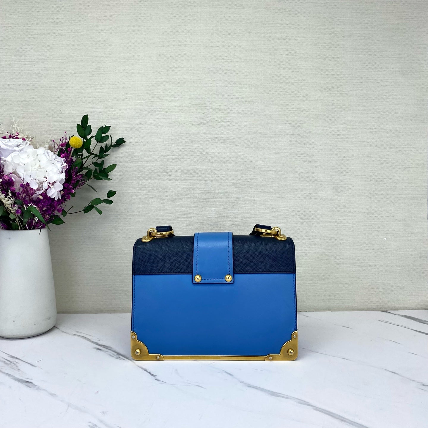 Prada - Cahier - Leather - Blue - (small)