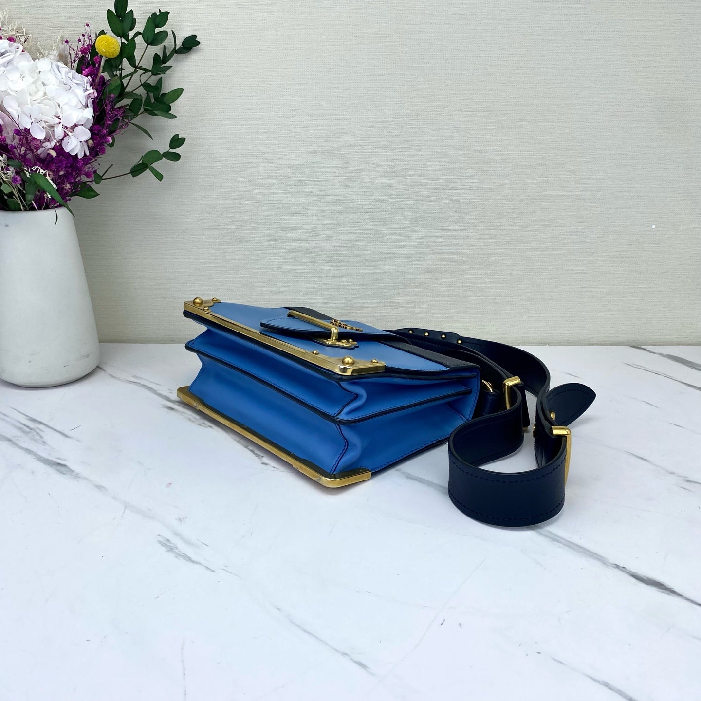 Prada - Cahier - Leather - Blue - (small)