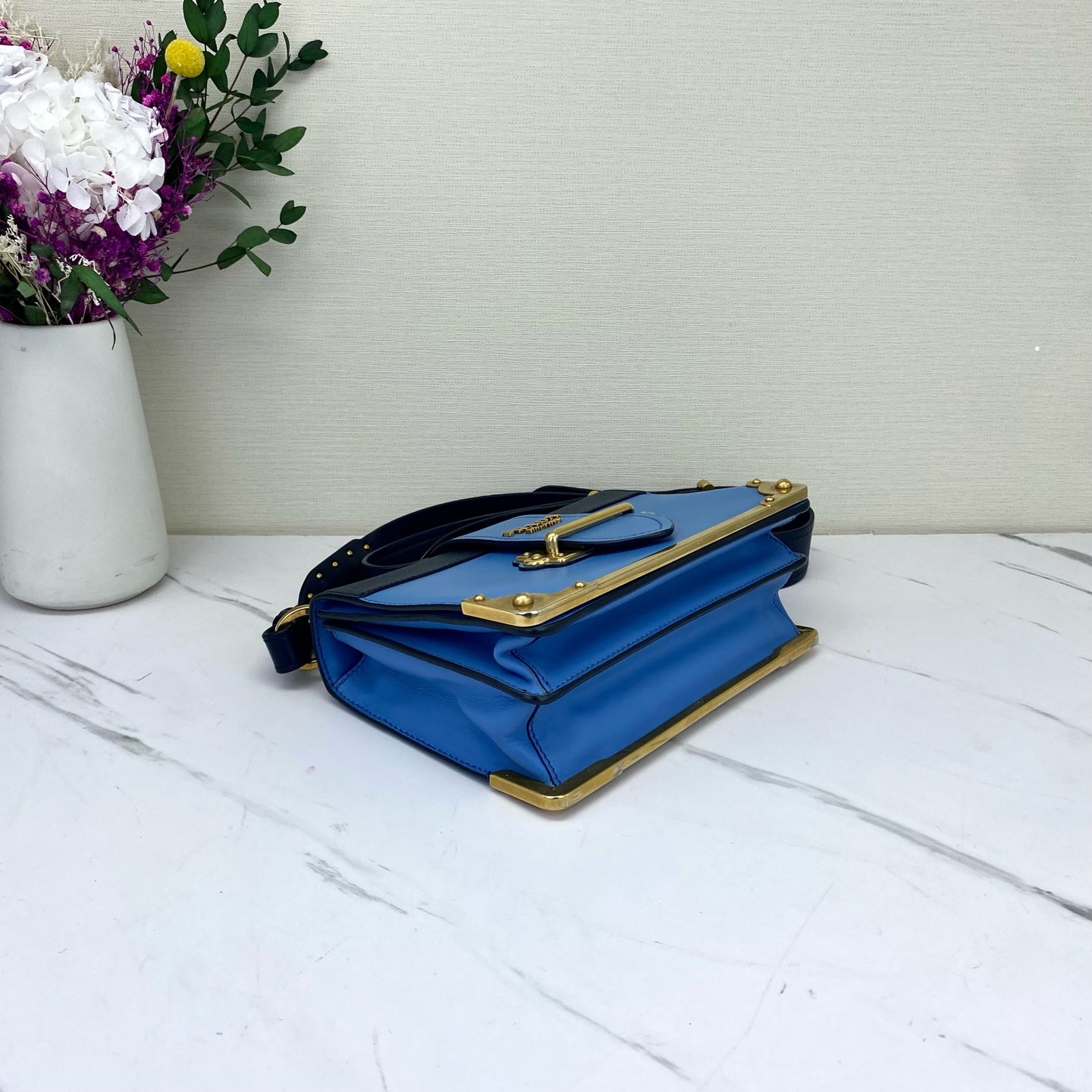 Prada - Cahier - Leather - Blue - (small)