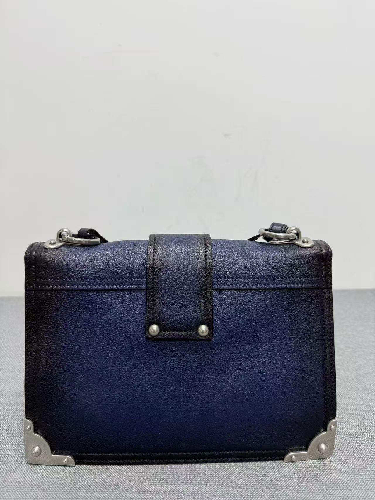 Prada - Cahier - Leather - Navy - (Small)