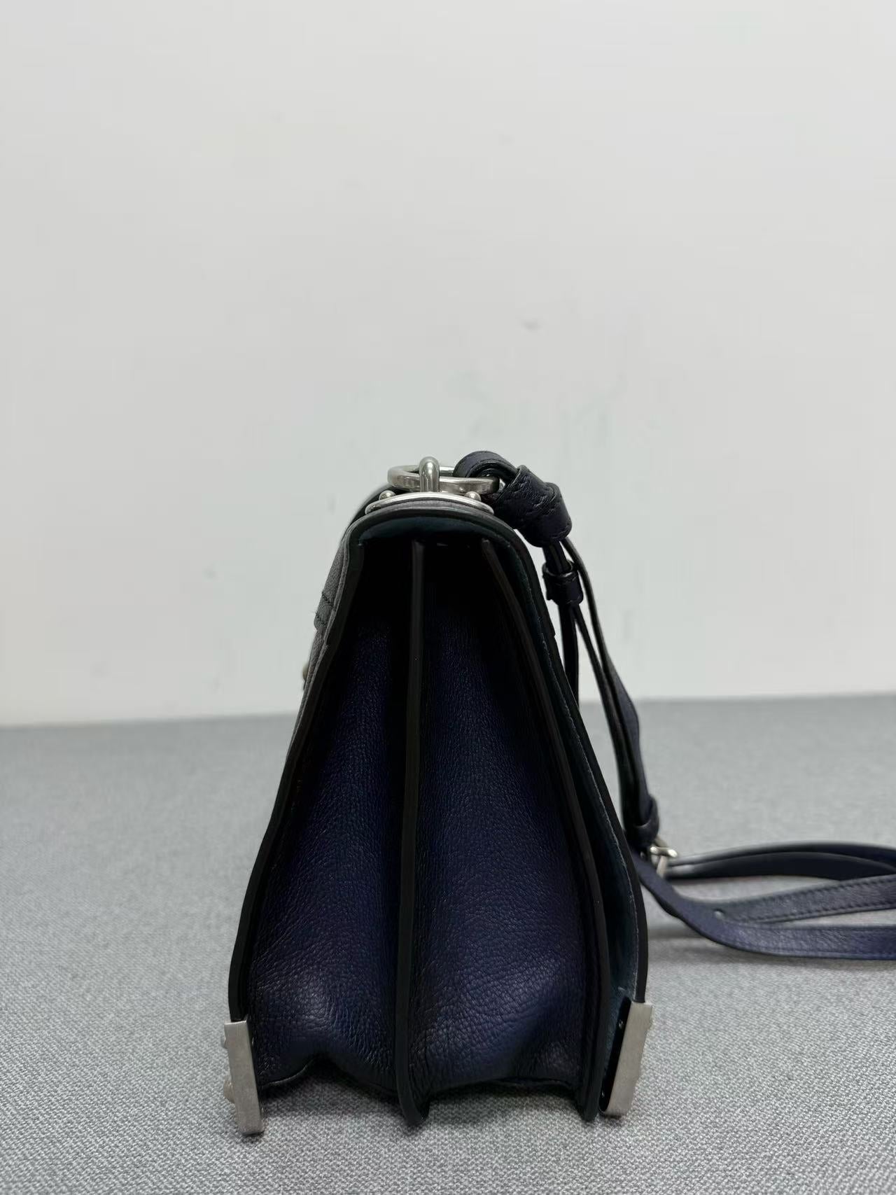 Prada - Cahier - Leather - Navy - (Small)