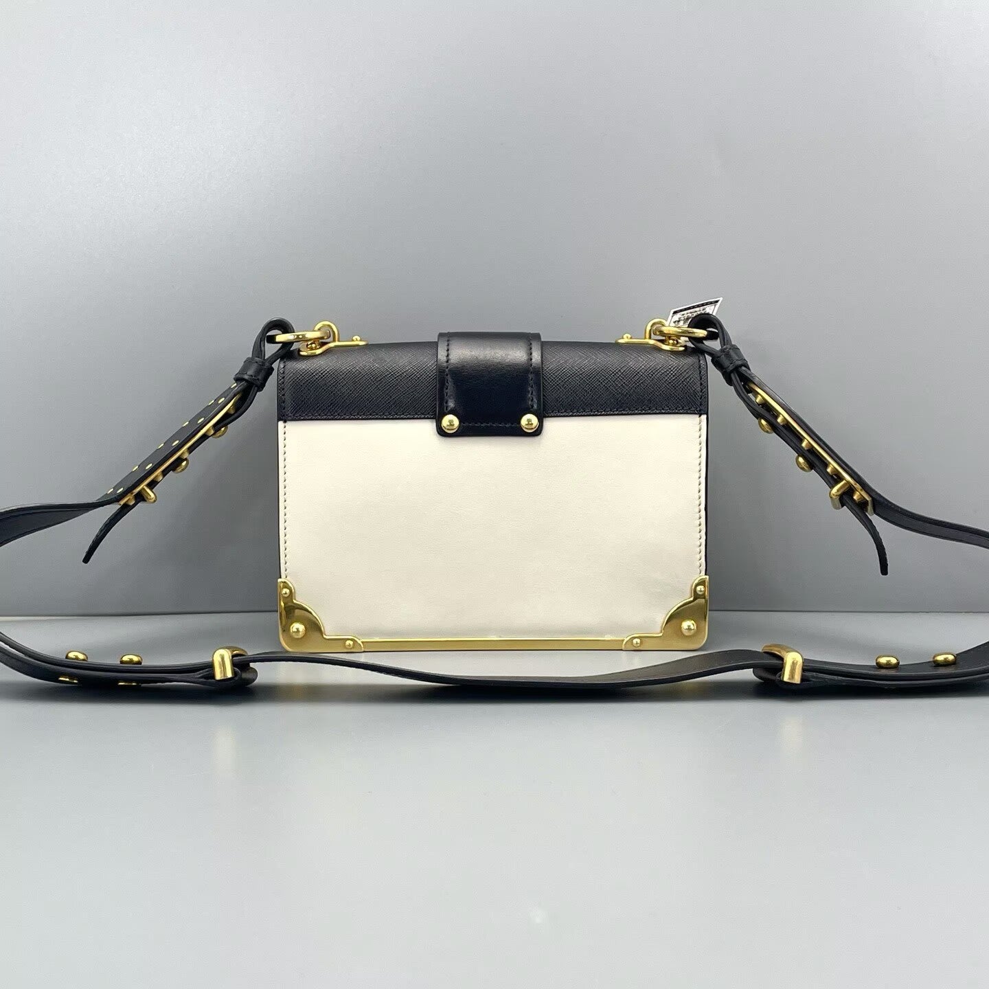 Prada - Cahier - Leather - White and Black - (Small)