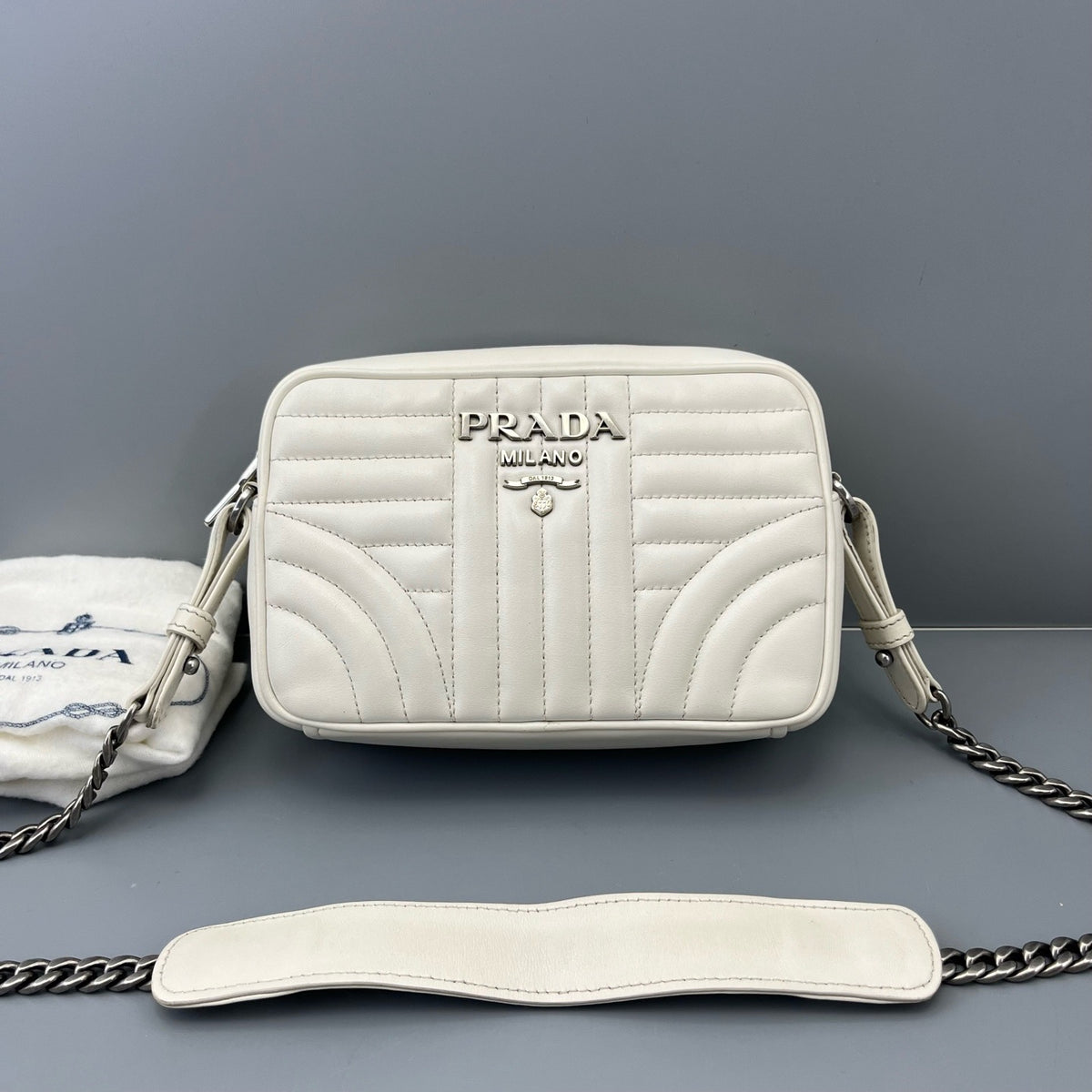 Prada - Camera Bag - Leather - White