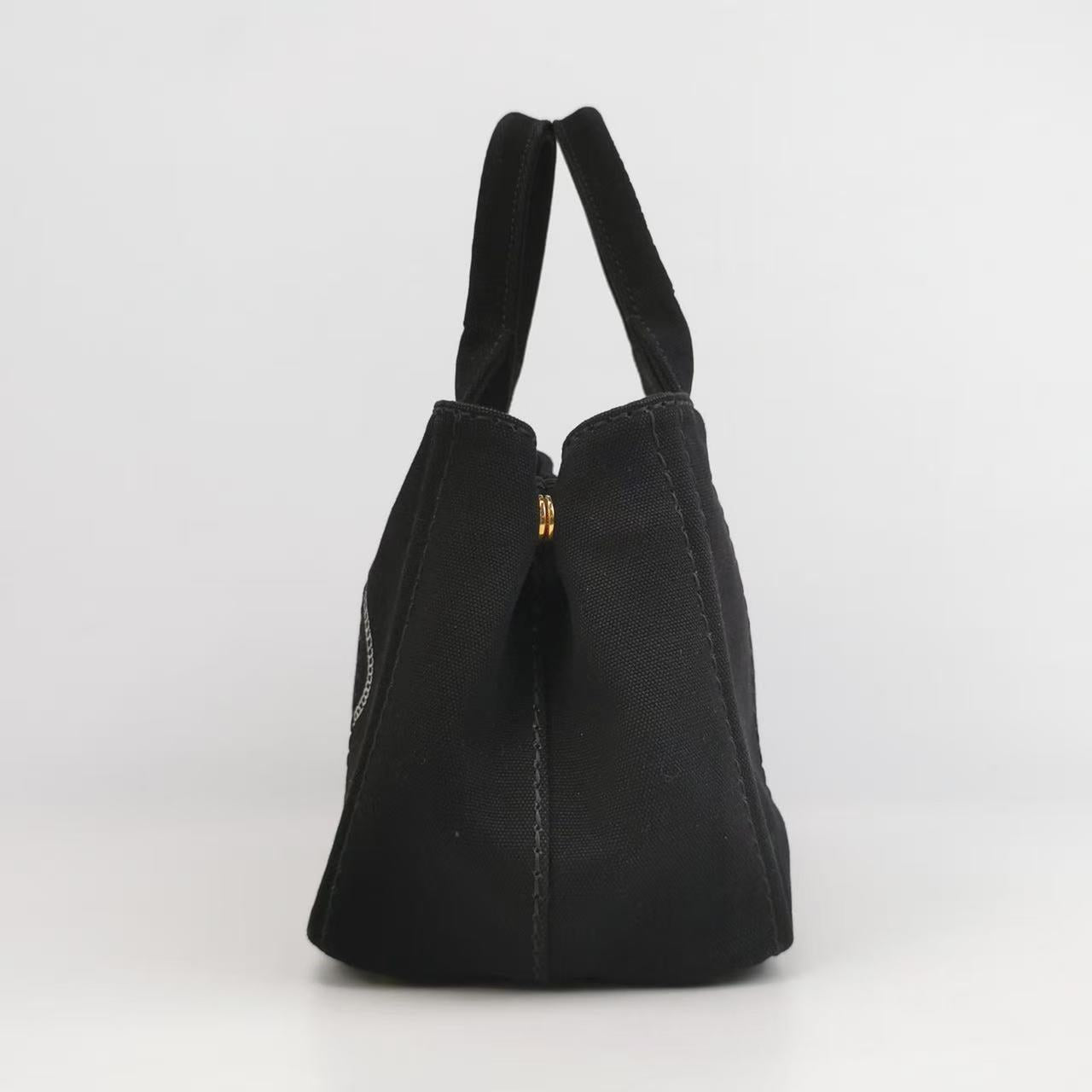 Prada - Canapa Tote - Canvas - Black-Grey - (small)