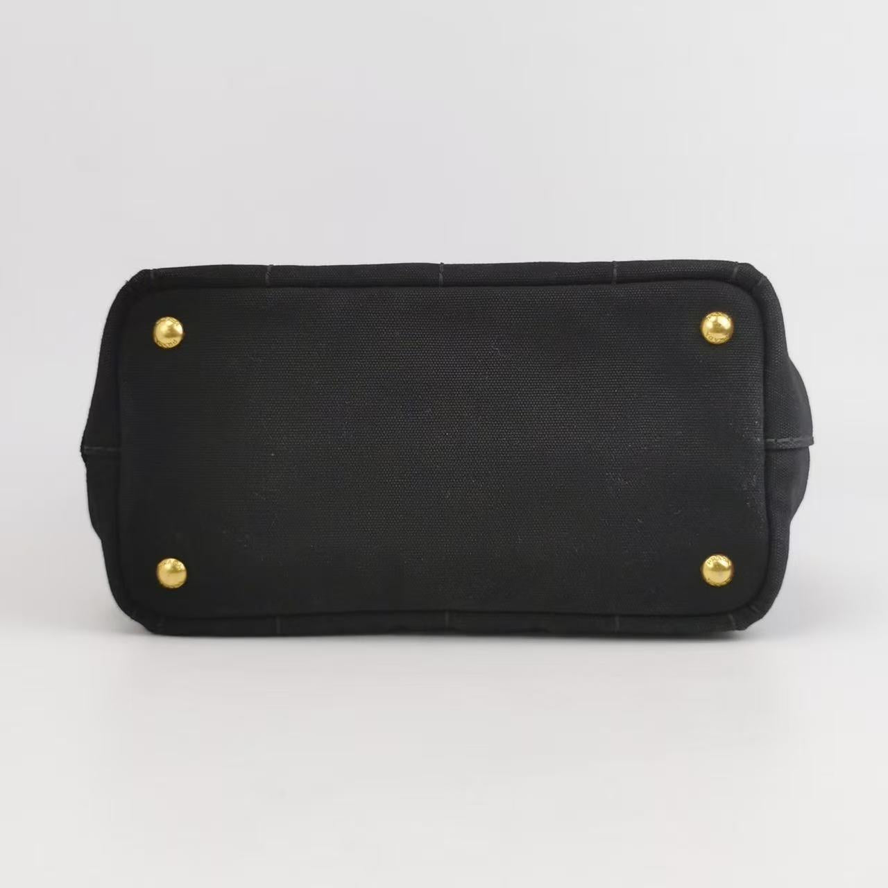 Prada - Canapa Tote - Canvas - Black-Grey - (small)