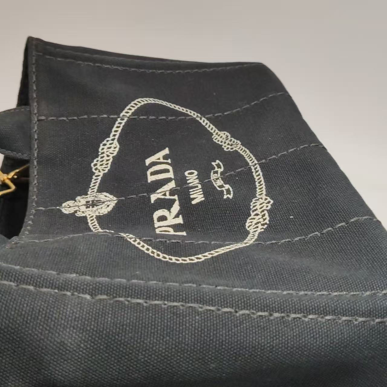 Prada - Canapa Tote - Canvas - Black-Grey - (small)