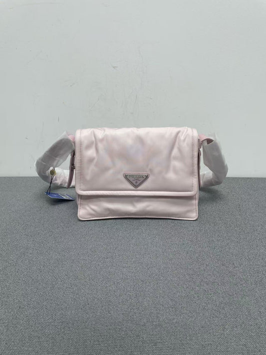 Prada - Cini - Nylon with leather trim - Pink - (small)