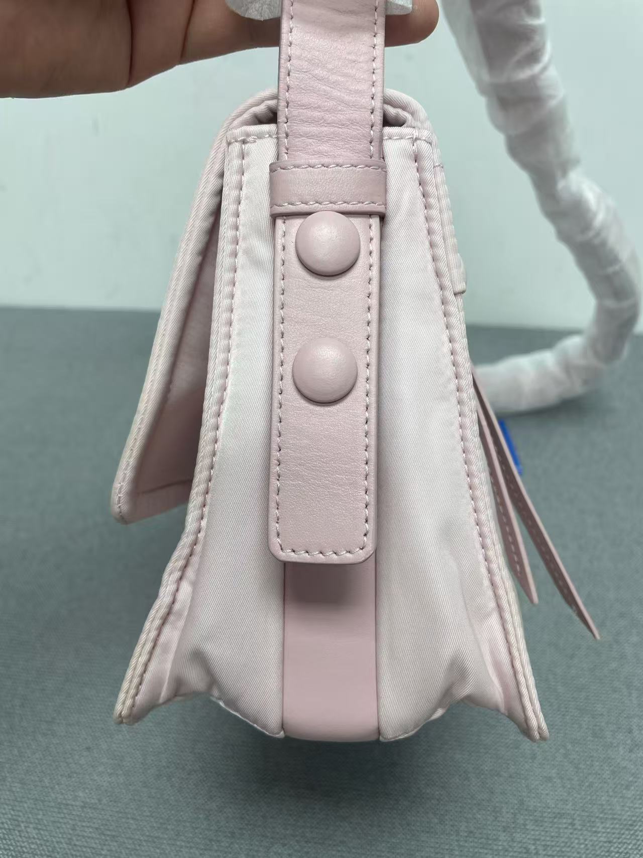 Prada - Cini - Nylon with leather trim - Pink - (small)