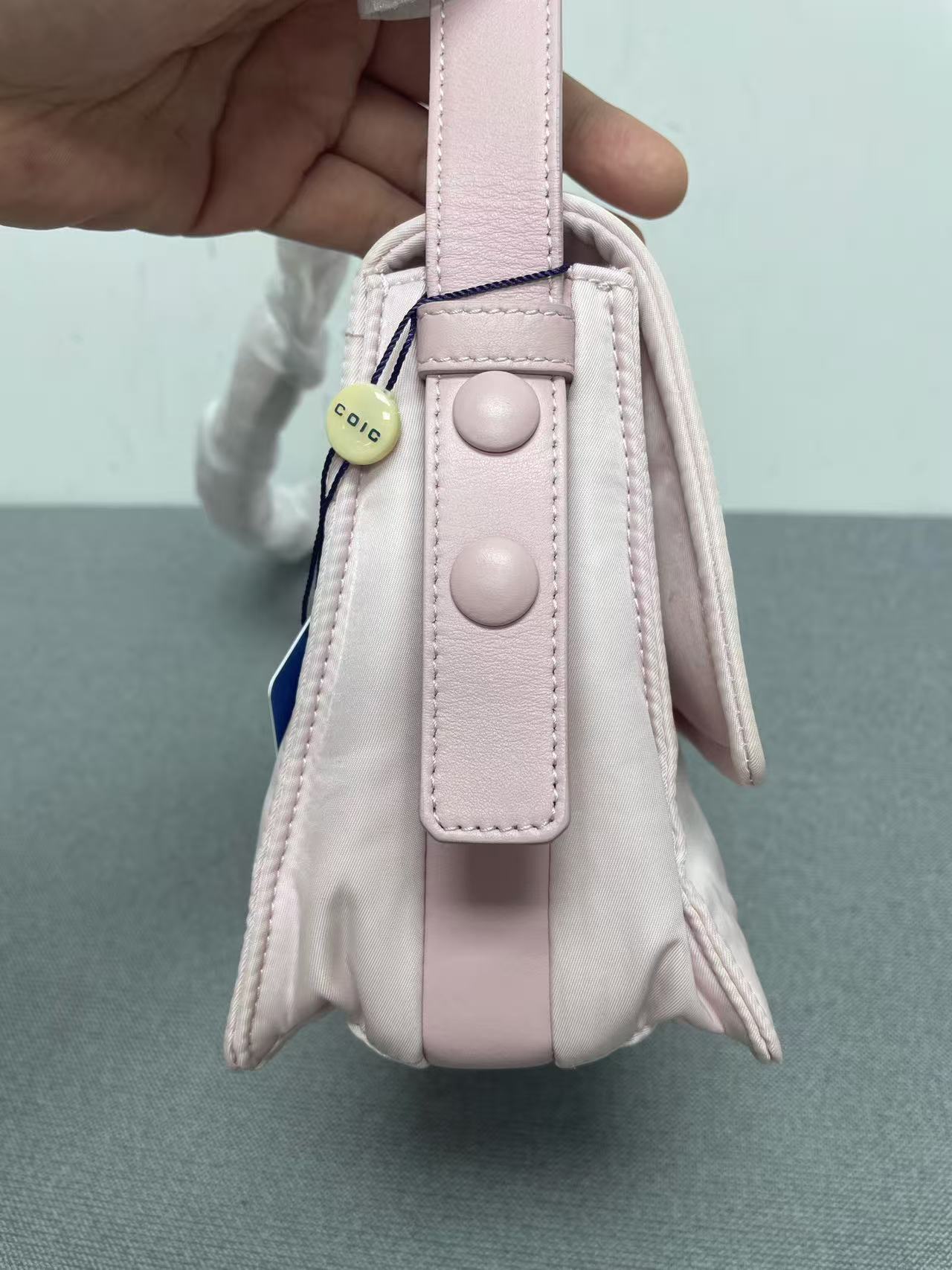 Prada - Cini - Nylon with leather trim - Pink - (small)