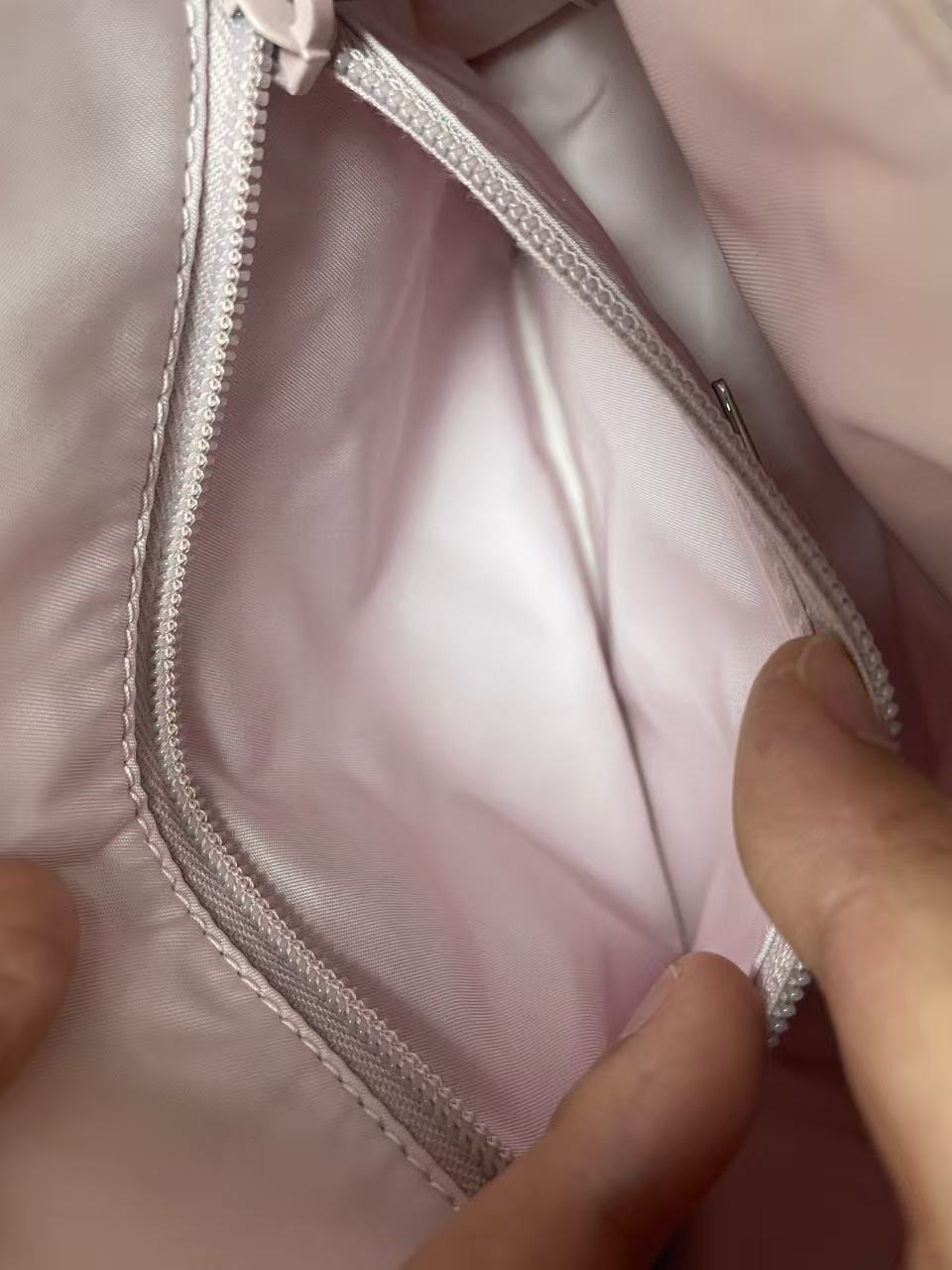 Prada - Cini - Nylon with leather trim - Pink - (small)